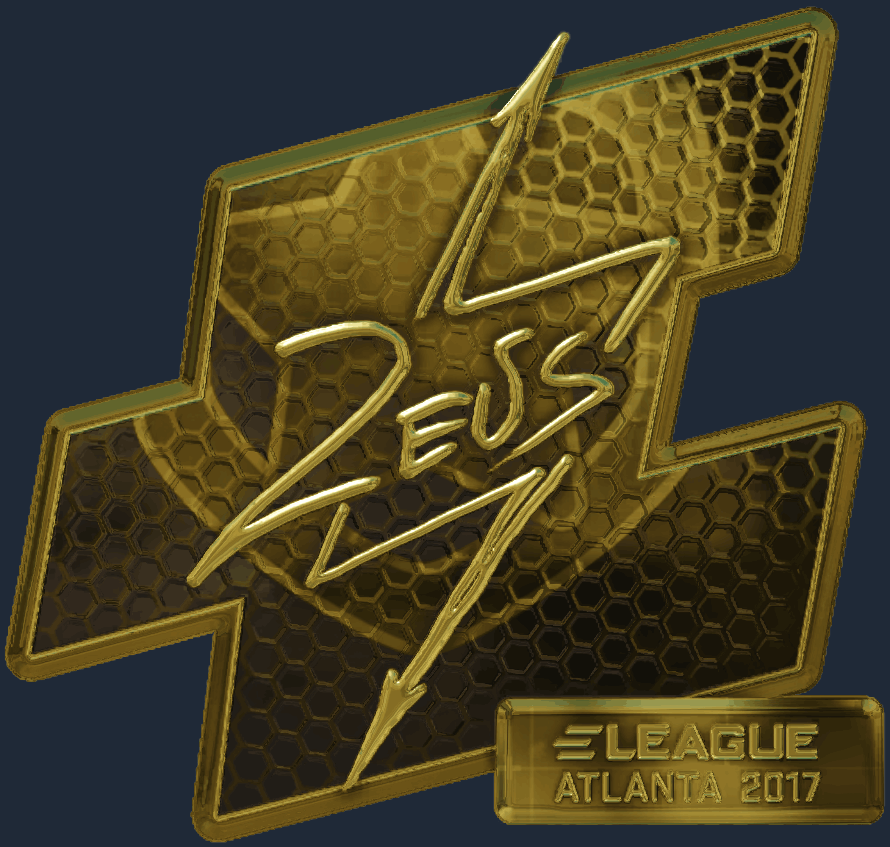 Sticker | Zeus (Gold) | Atlanta 2017 Image