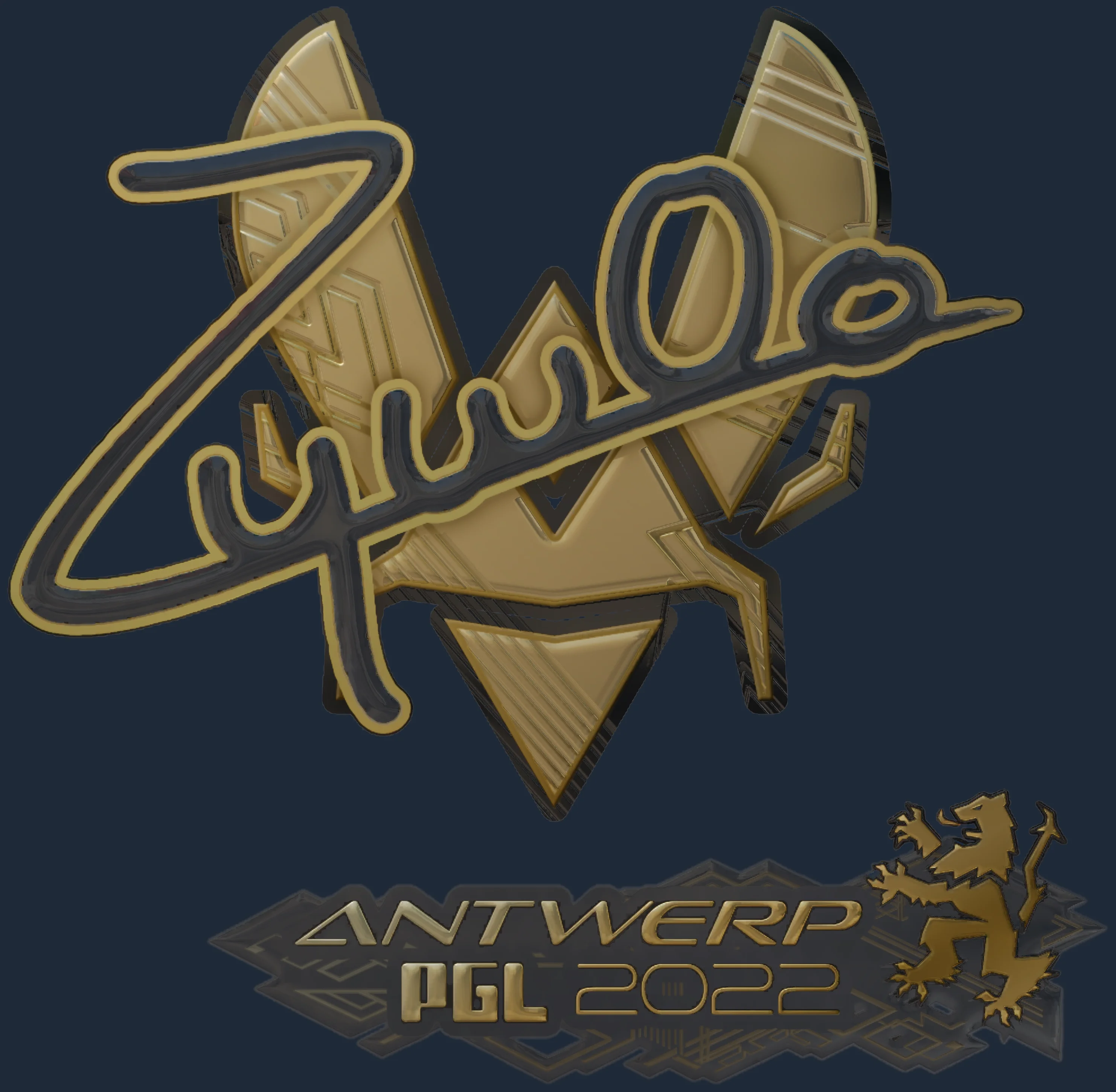 Sticker | ZywOo (Gold) | Antwerp 2022 Image