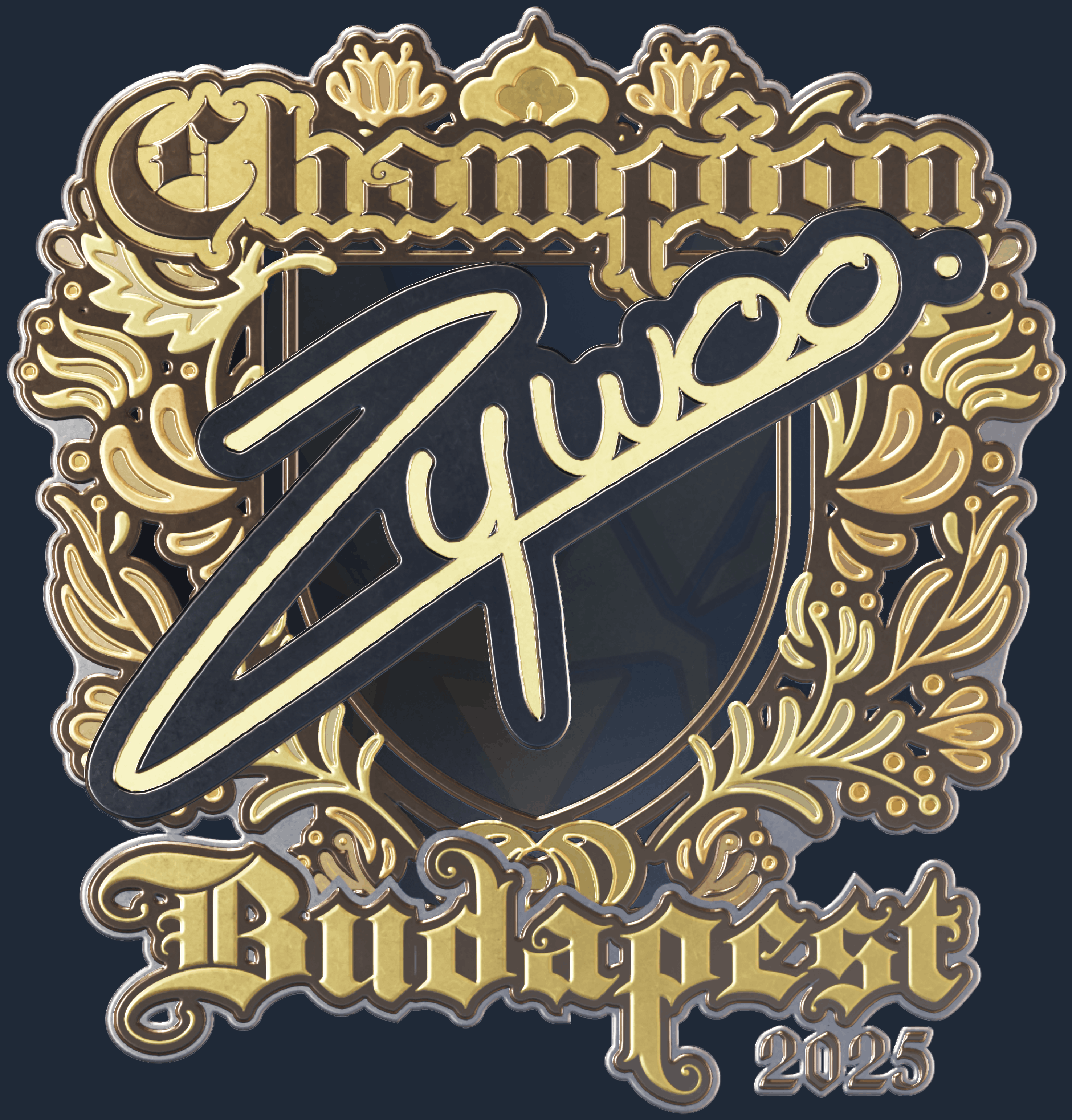 Sticker | ZywOo (Gold, Champion) | Budapest 2025 Image