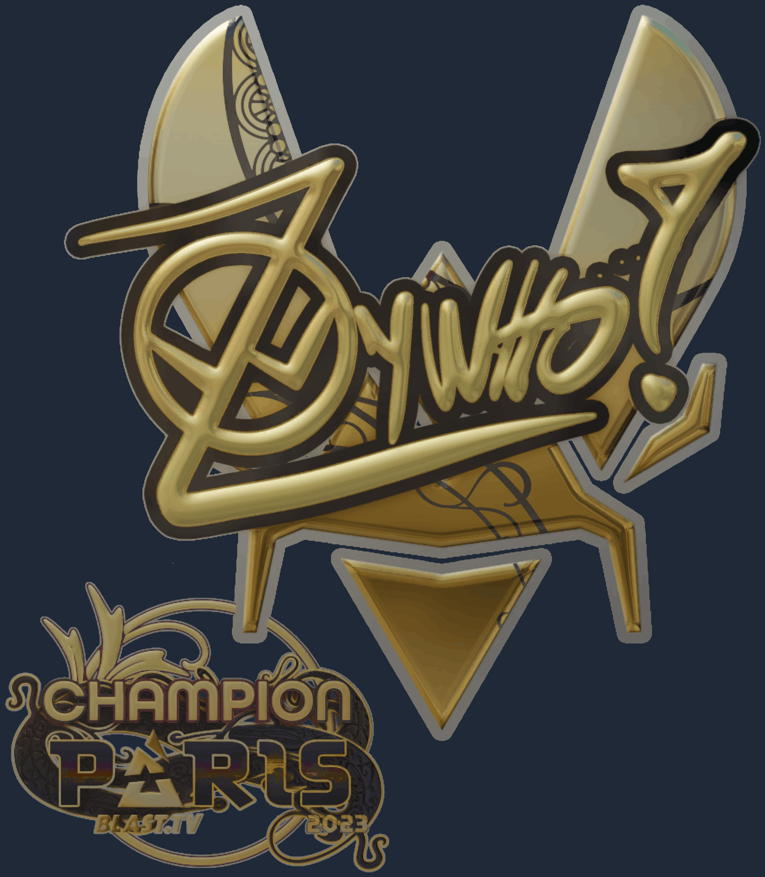 Sticker | ZywOo (Gold, Champion) | Paris 2023 Image