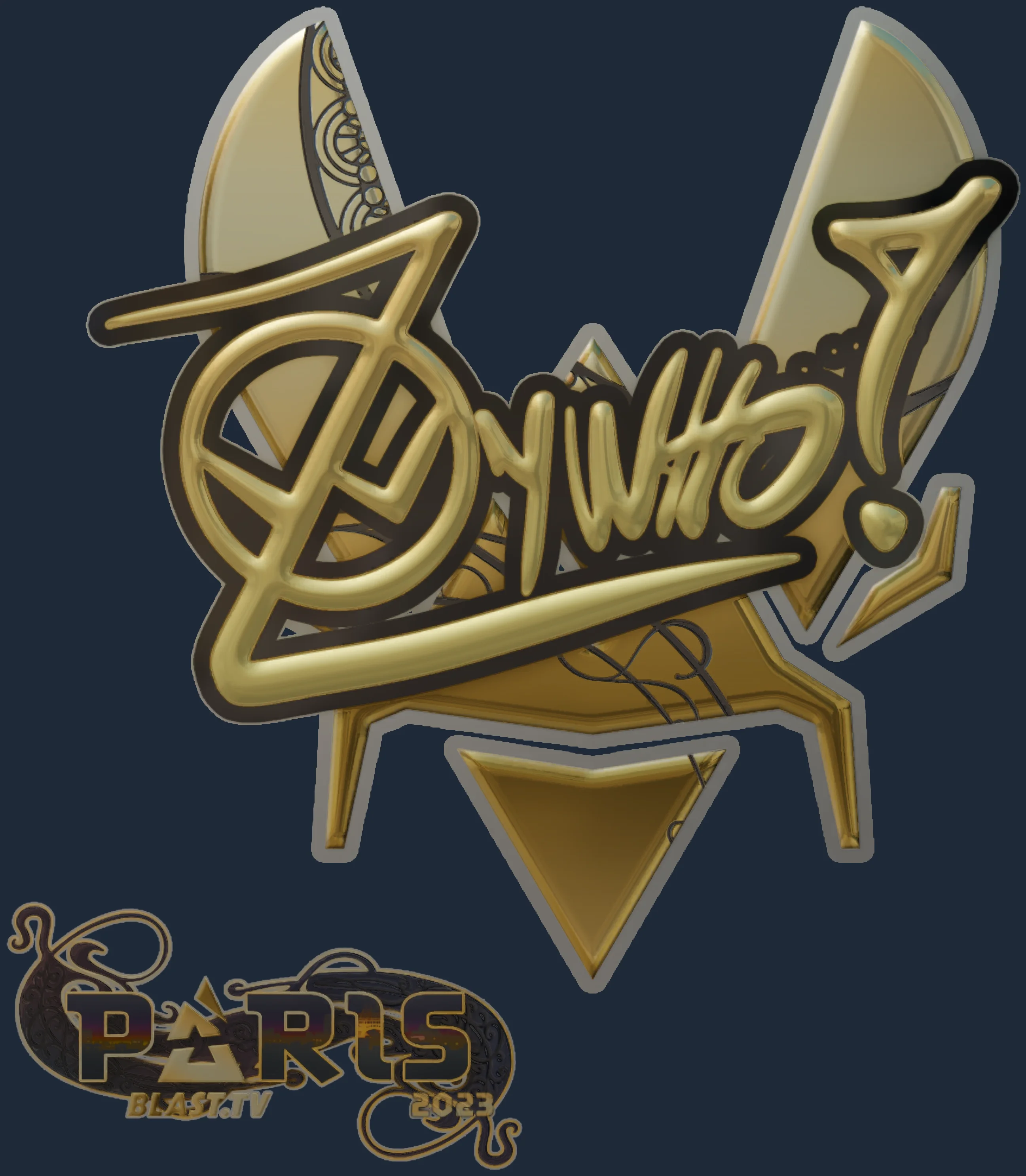 Sticker | ZywOo (Gold) | Paris 2023 Image