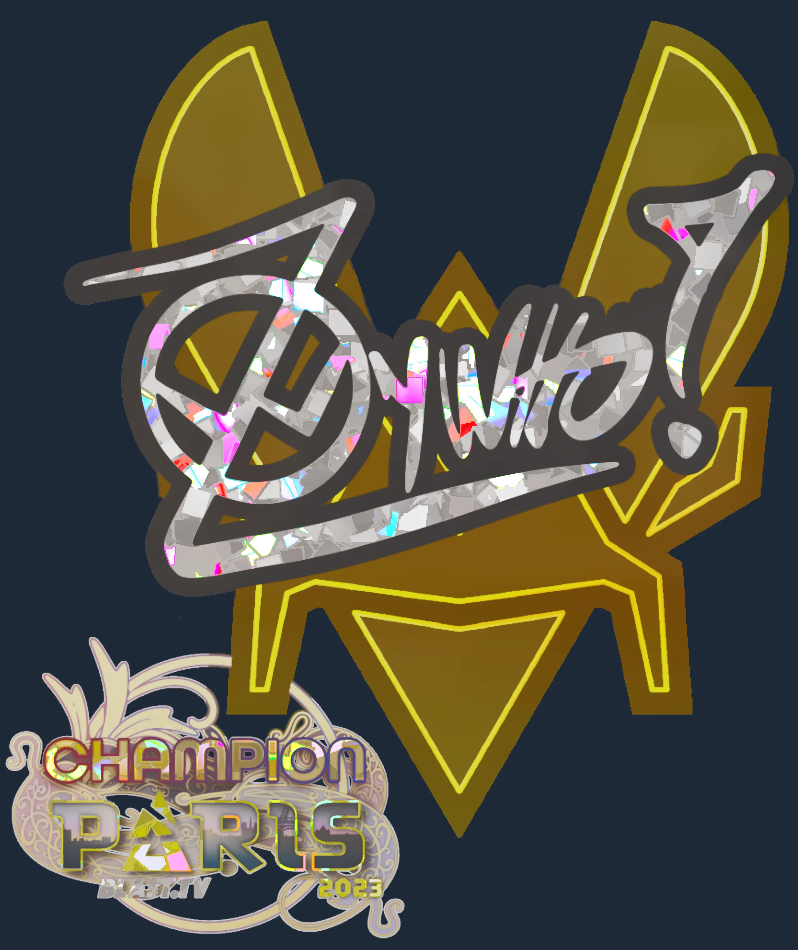 Sticker | ZywOo (Glitter, Champion) | Paris 2023 Image