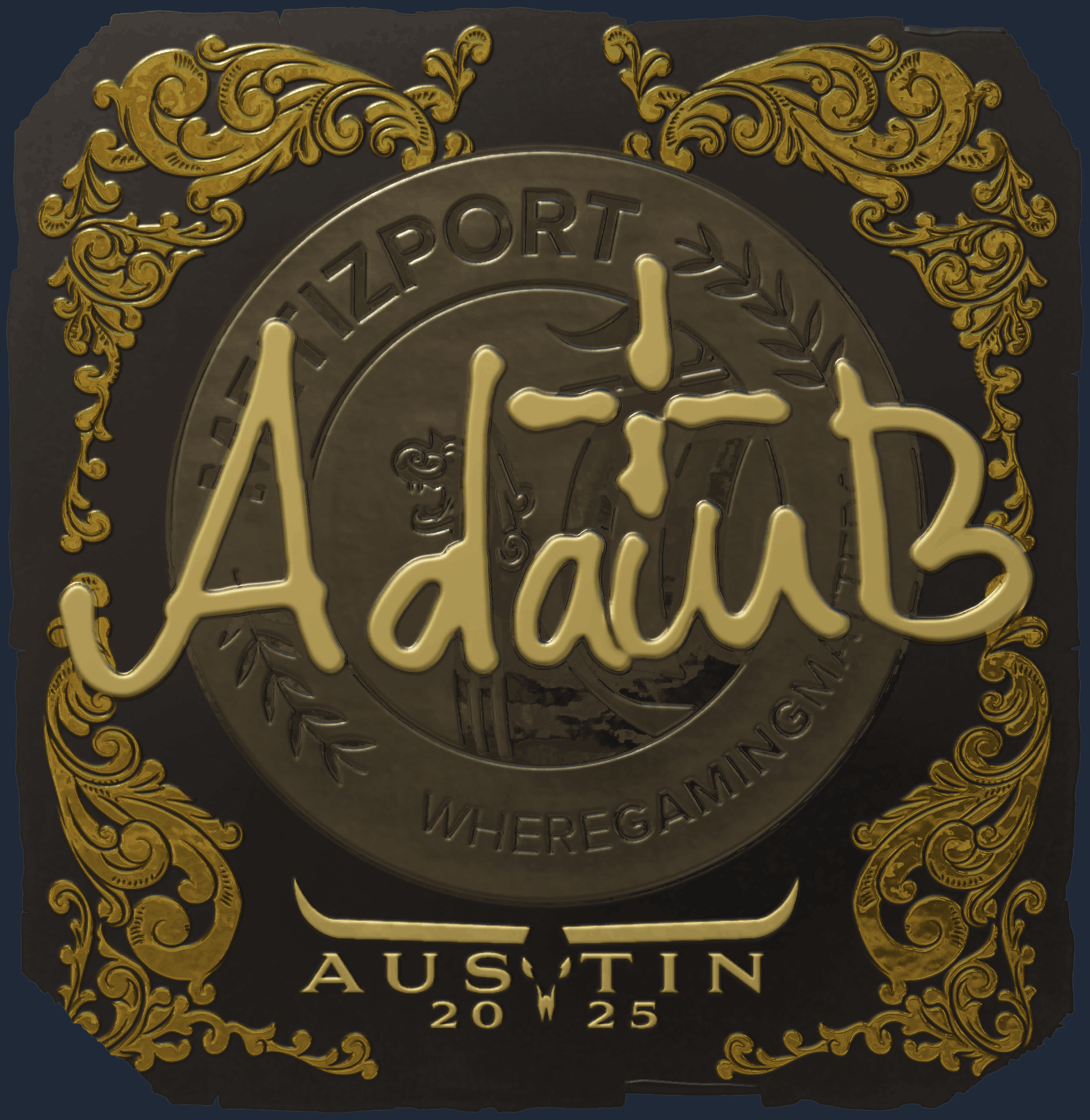 Sticker | adamb (Gold) | Austin 2025 Image