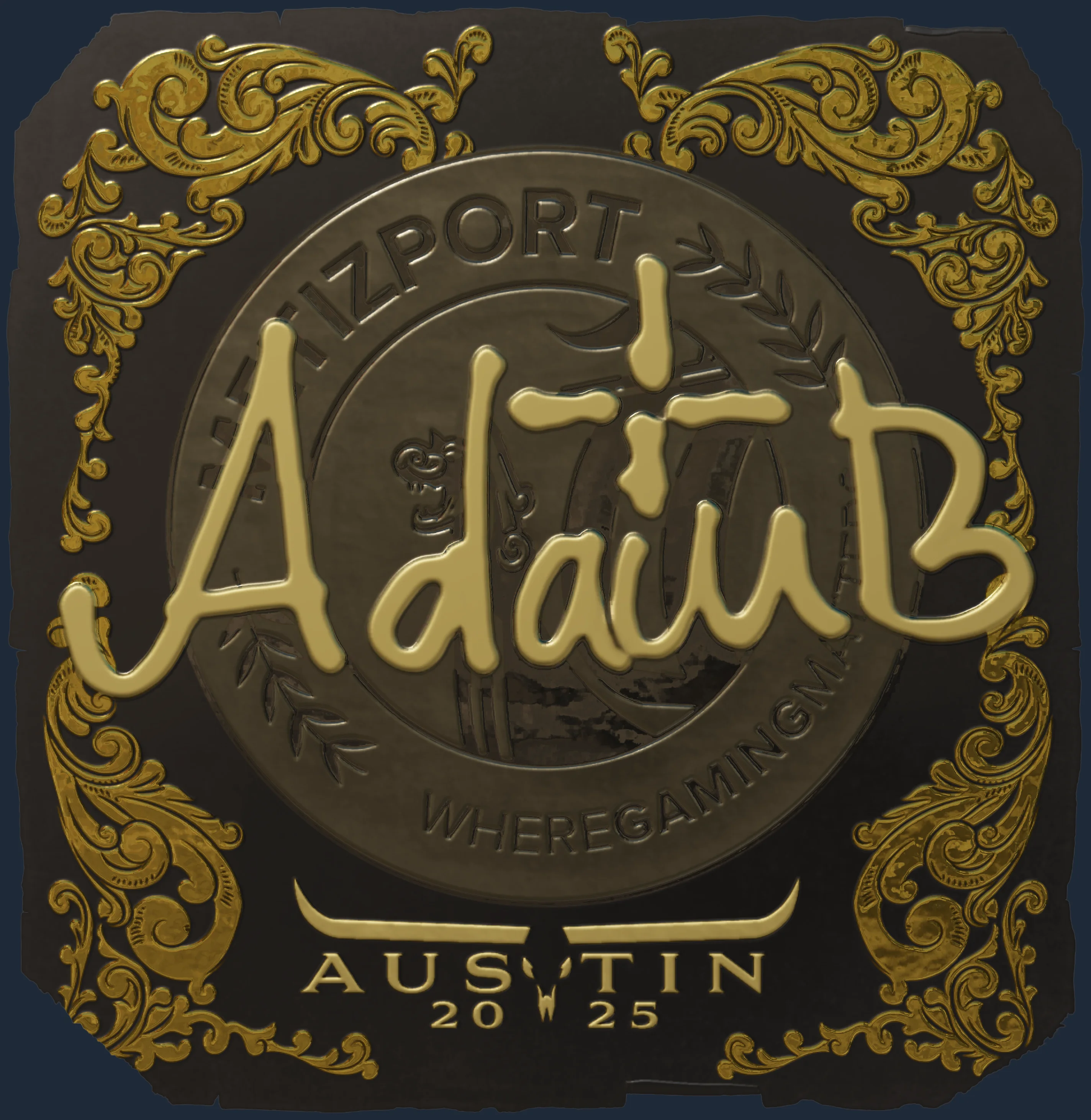 Sticker | adamb (Gold) | Austin 2025 Image
