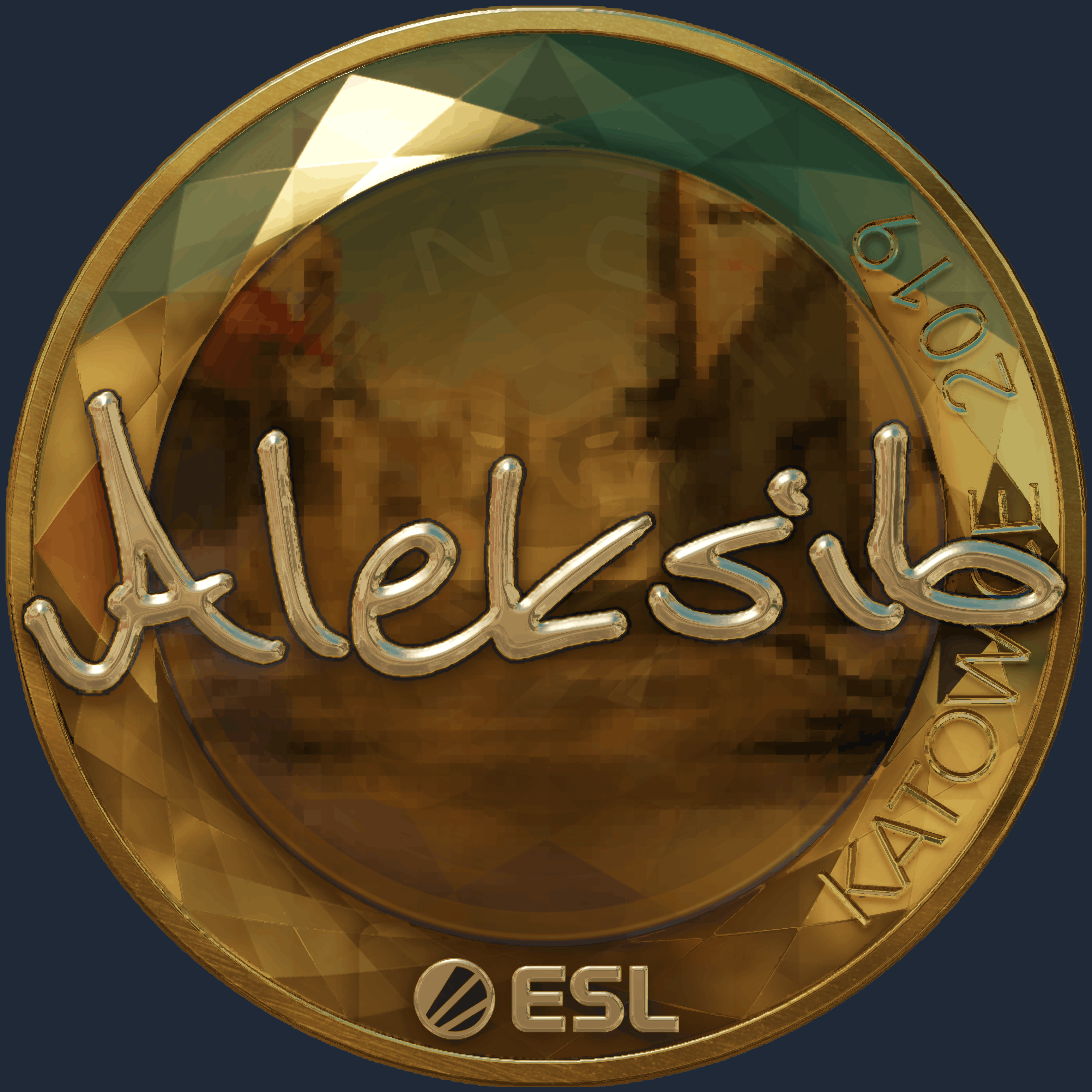 Sticker | Aleksib (Gold) | Katowice 2019 Screenshot