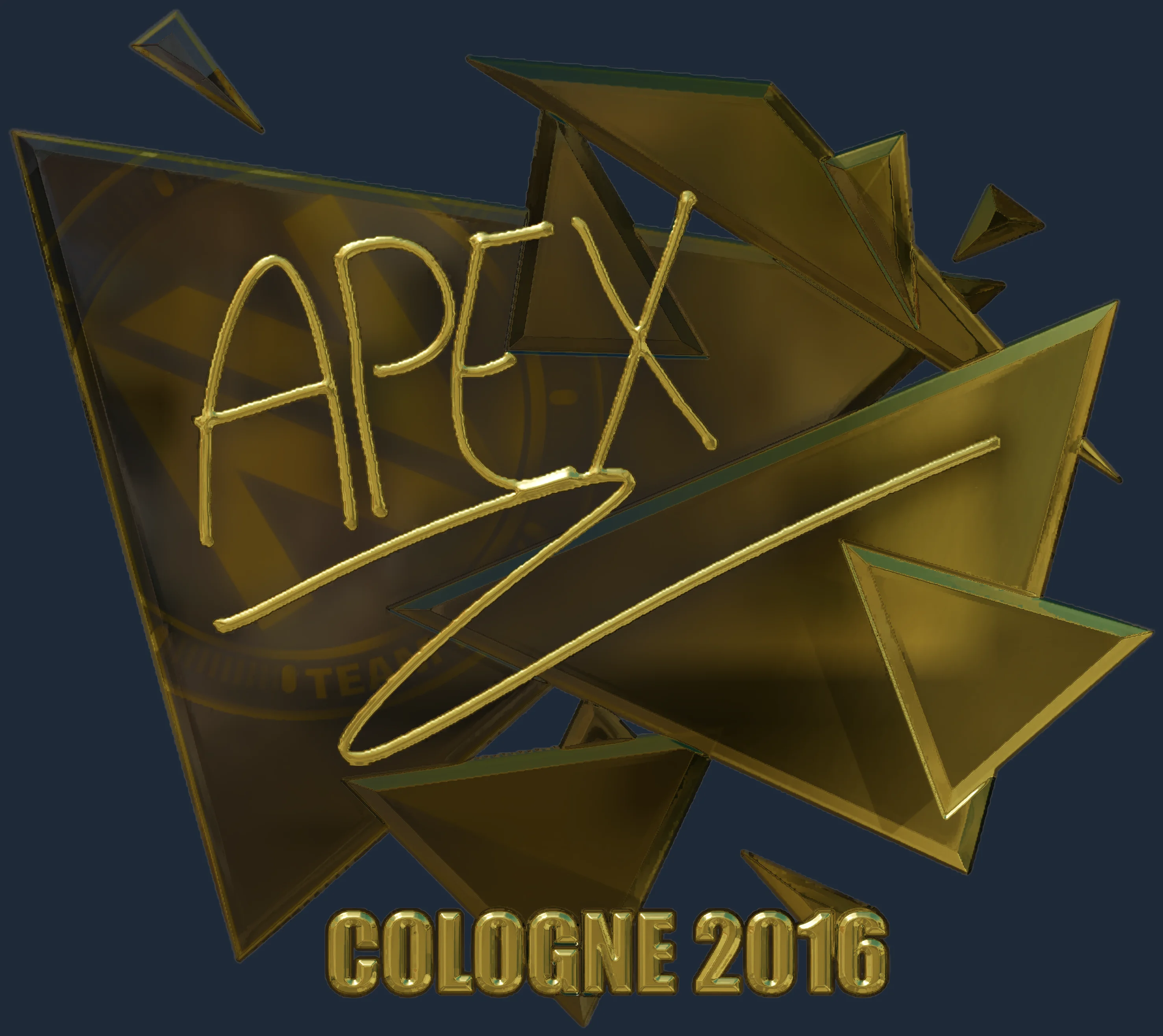 Sticker | apEX (Gold) | Cologne 2016 Image