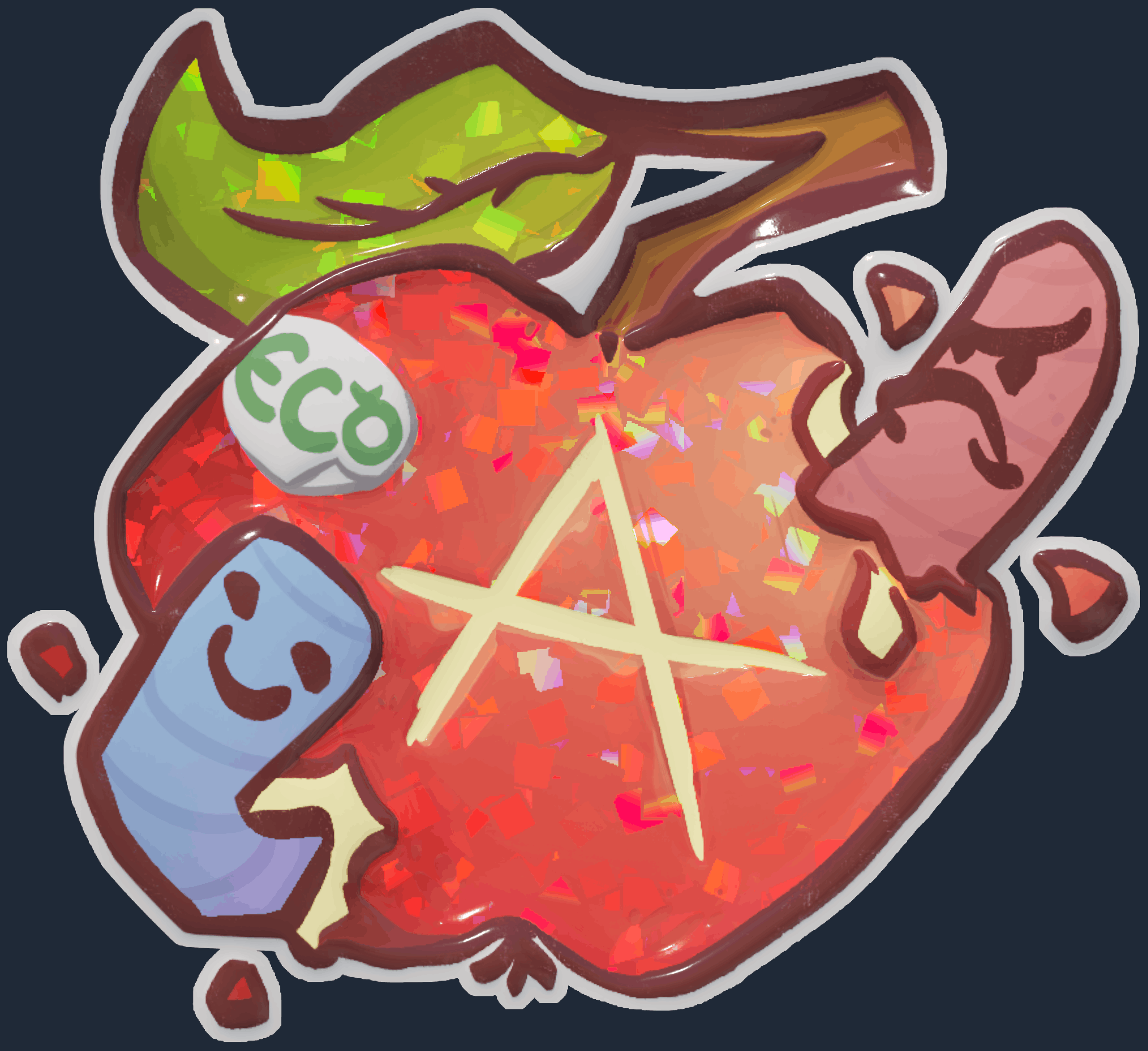 Sticker | Apple A Day (Glitter) Image