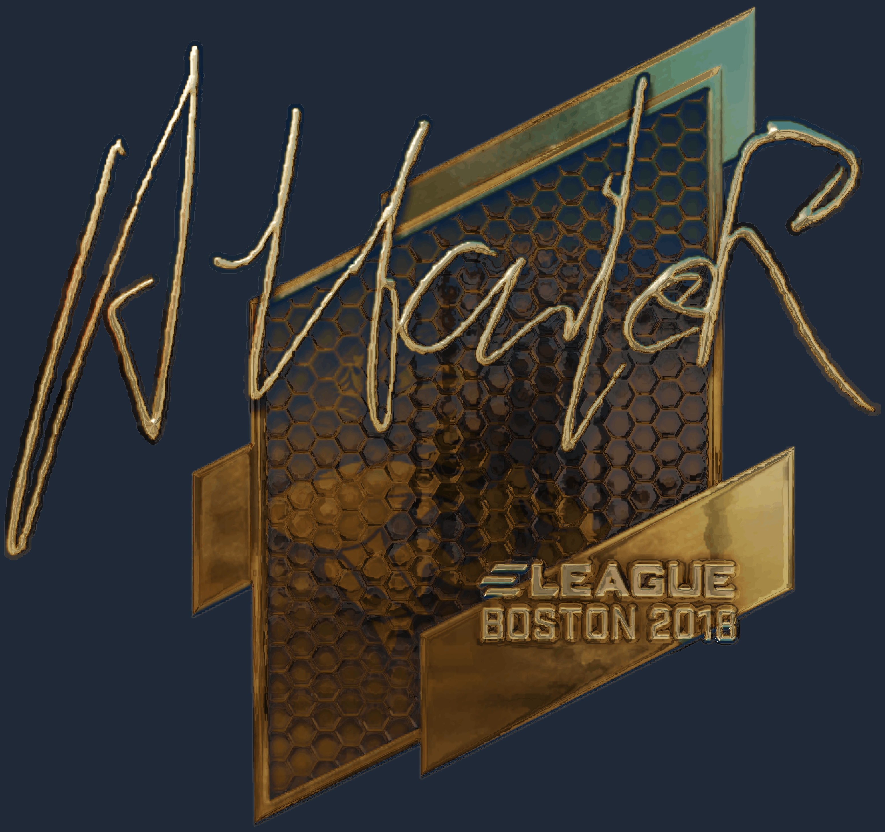 Sticker | Attacker (Gold) | Boston 2018 Image