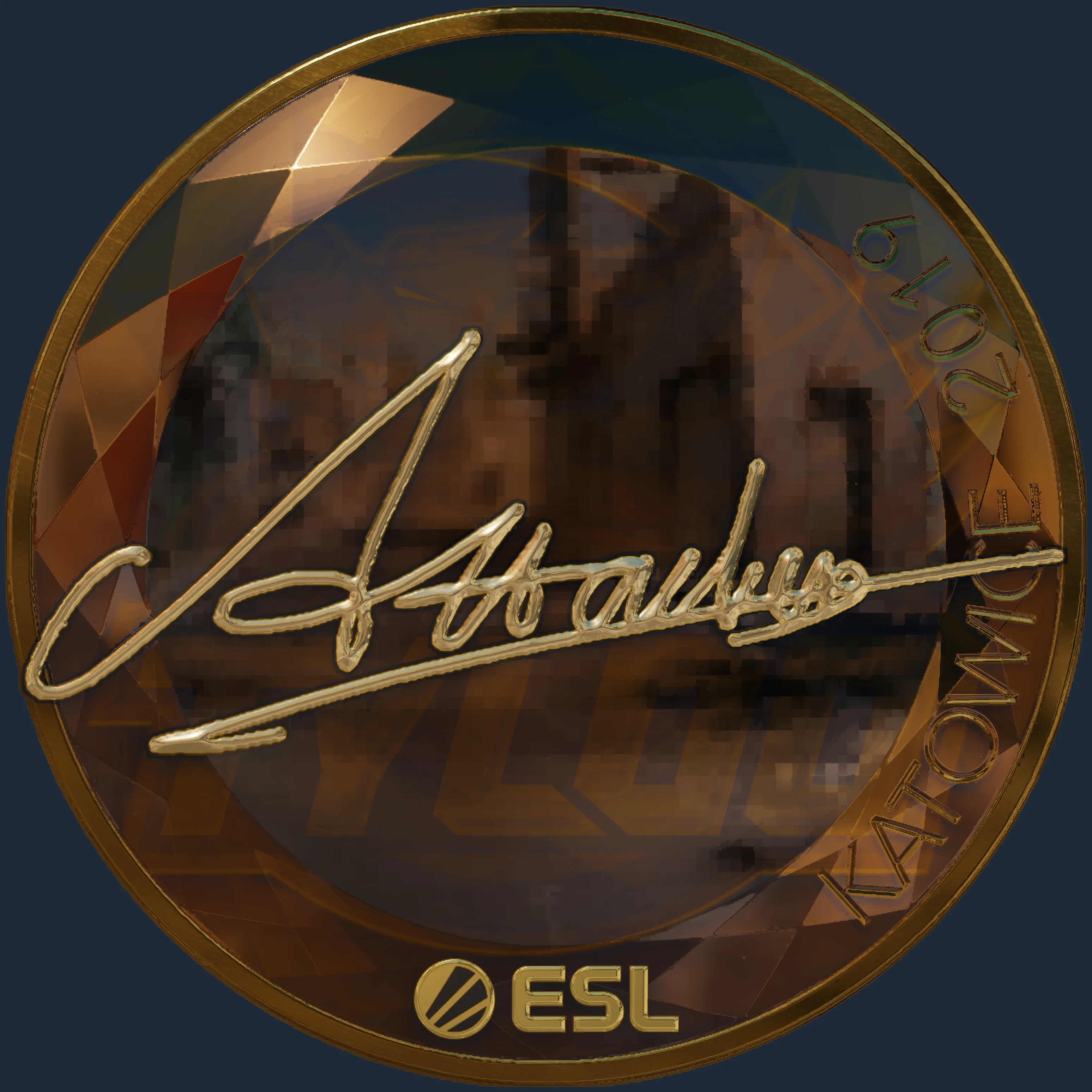 Sticker | Attacker (Gold) | Katowice 2019 Image
