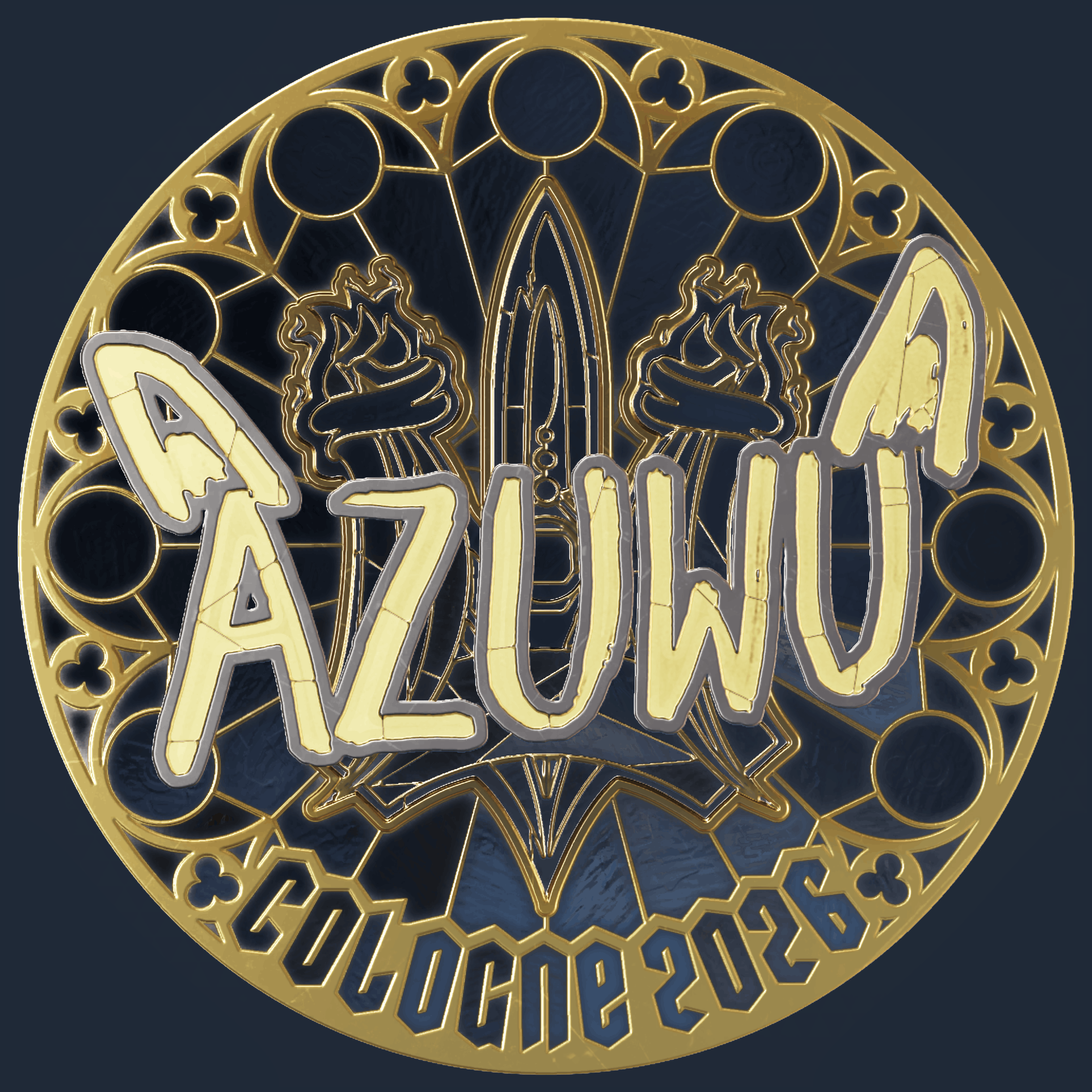 Sticker | AZUWU (Gold) | Cologne 2026 Image