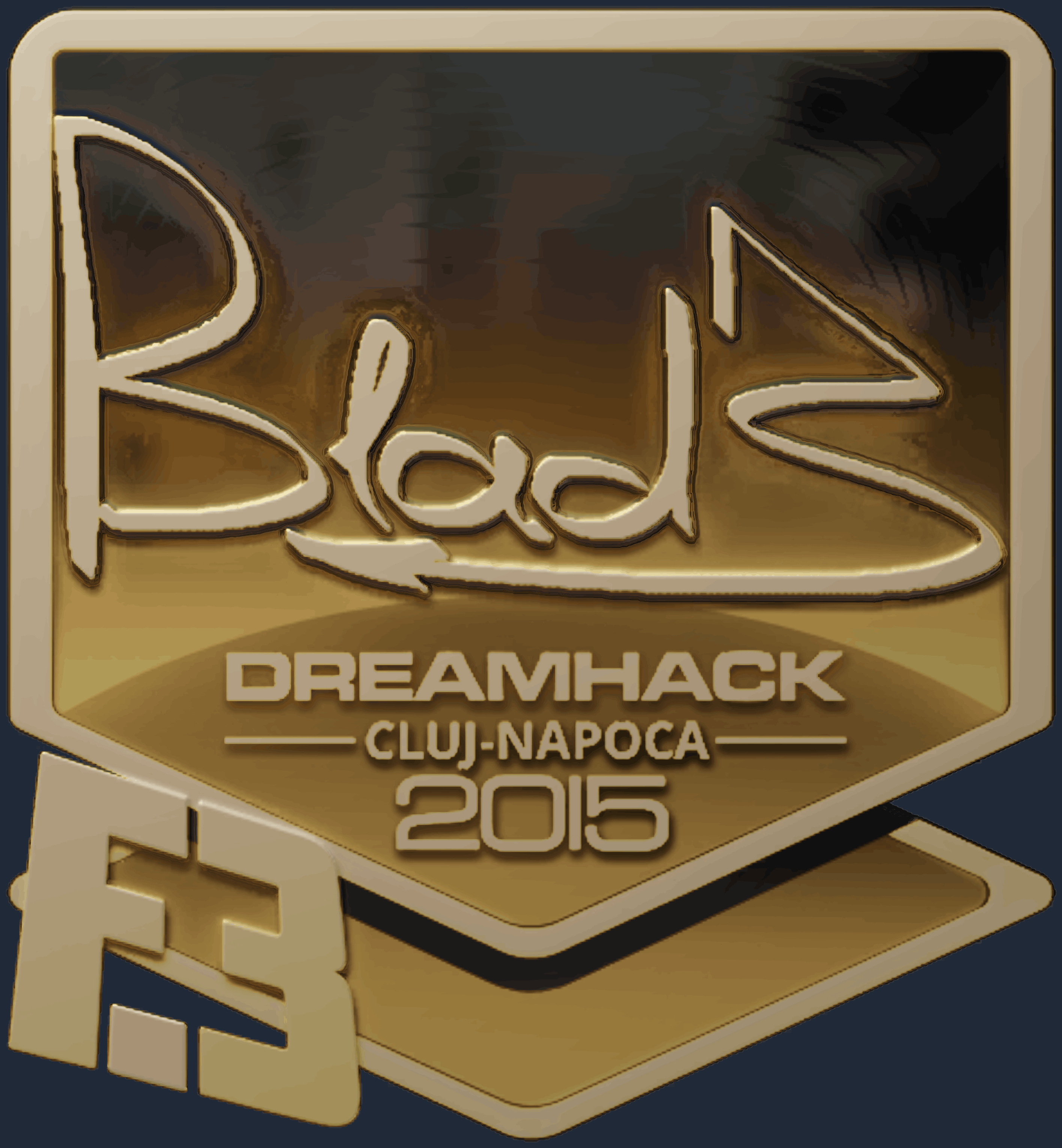 Sticker | B1ad3 (Gold) | Cluj-Napoca 2015 Image