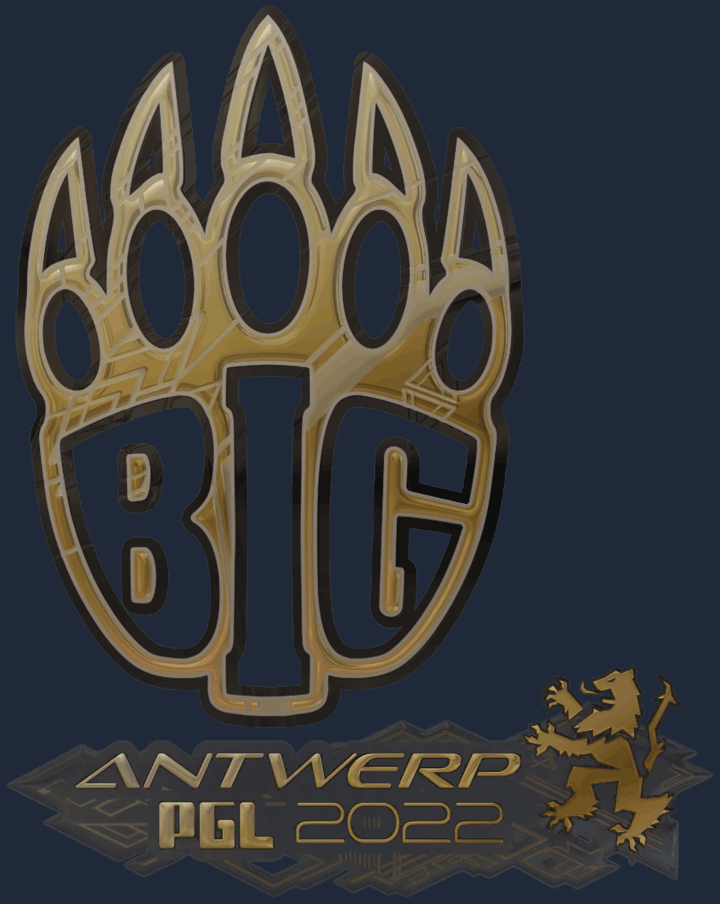 Sticker | BIG (Gold) | Antwerp 2022 Image