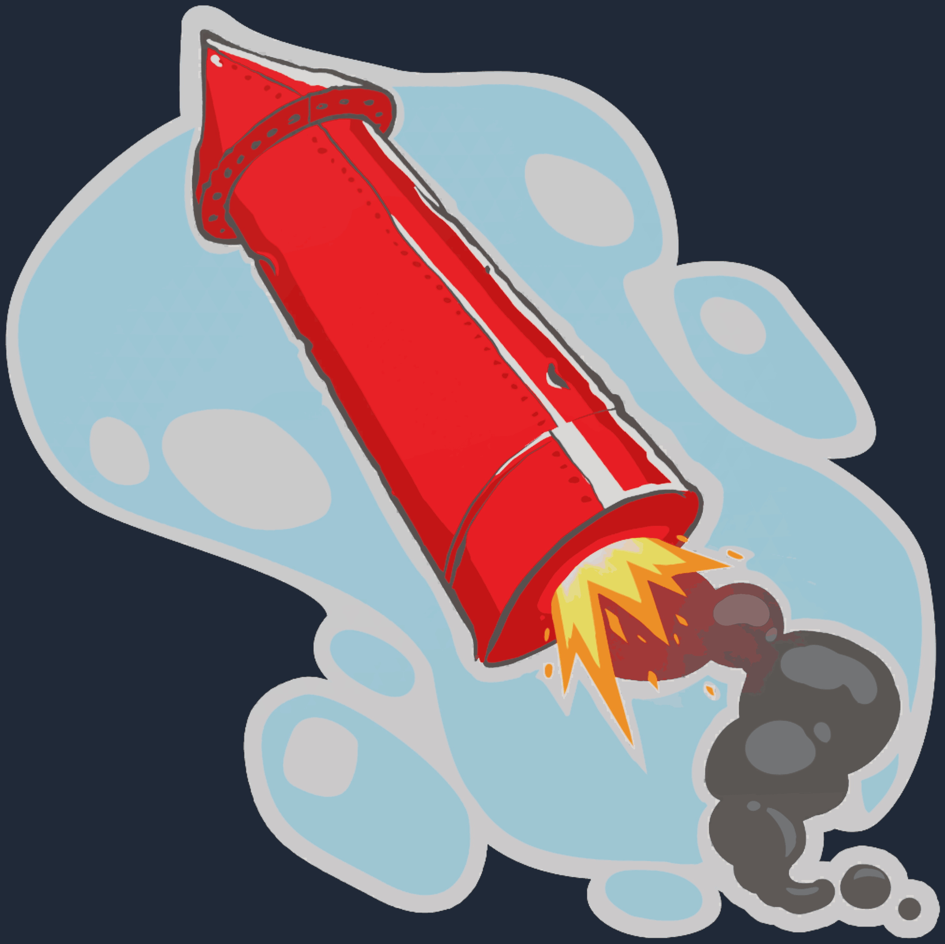 Sticker | Big Red Rocket Image