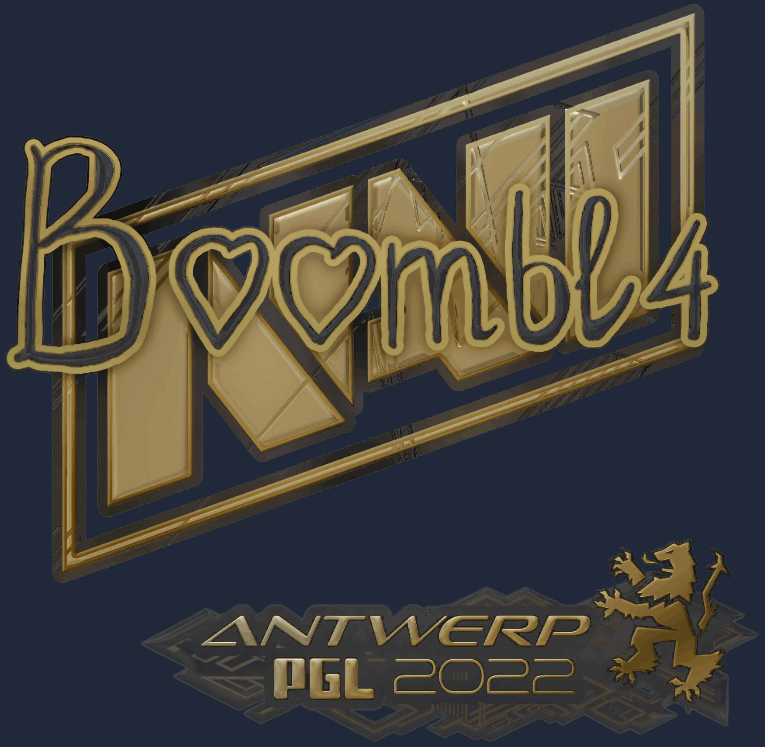 Sticker | Boombl4 (Gold) | Antwerp 2022 Screenshot