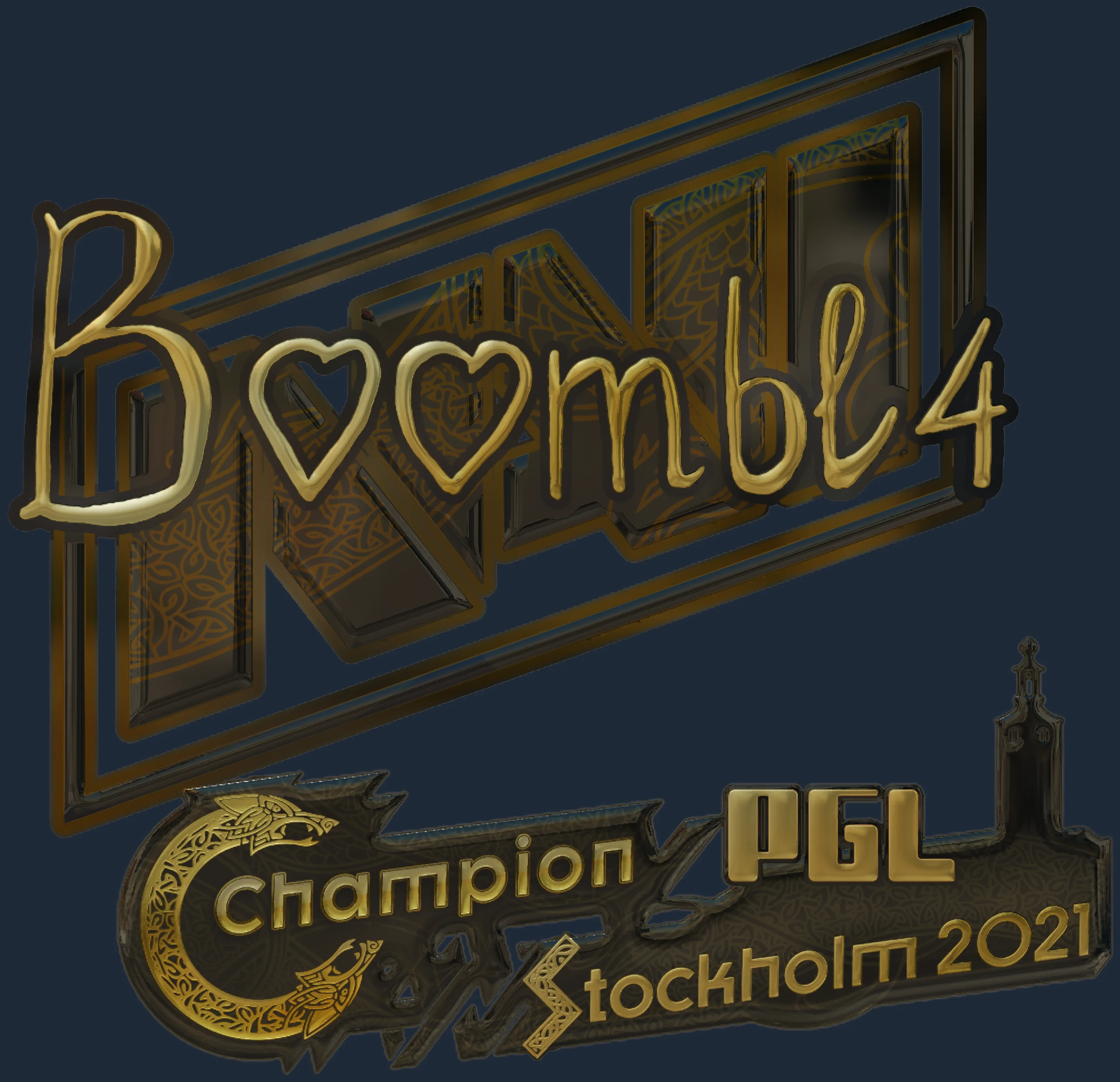 Sticker | Boombl4 (Gold) | Stockholm 2021 Image
