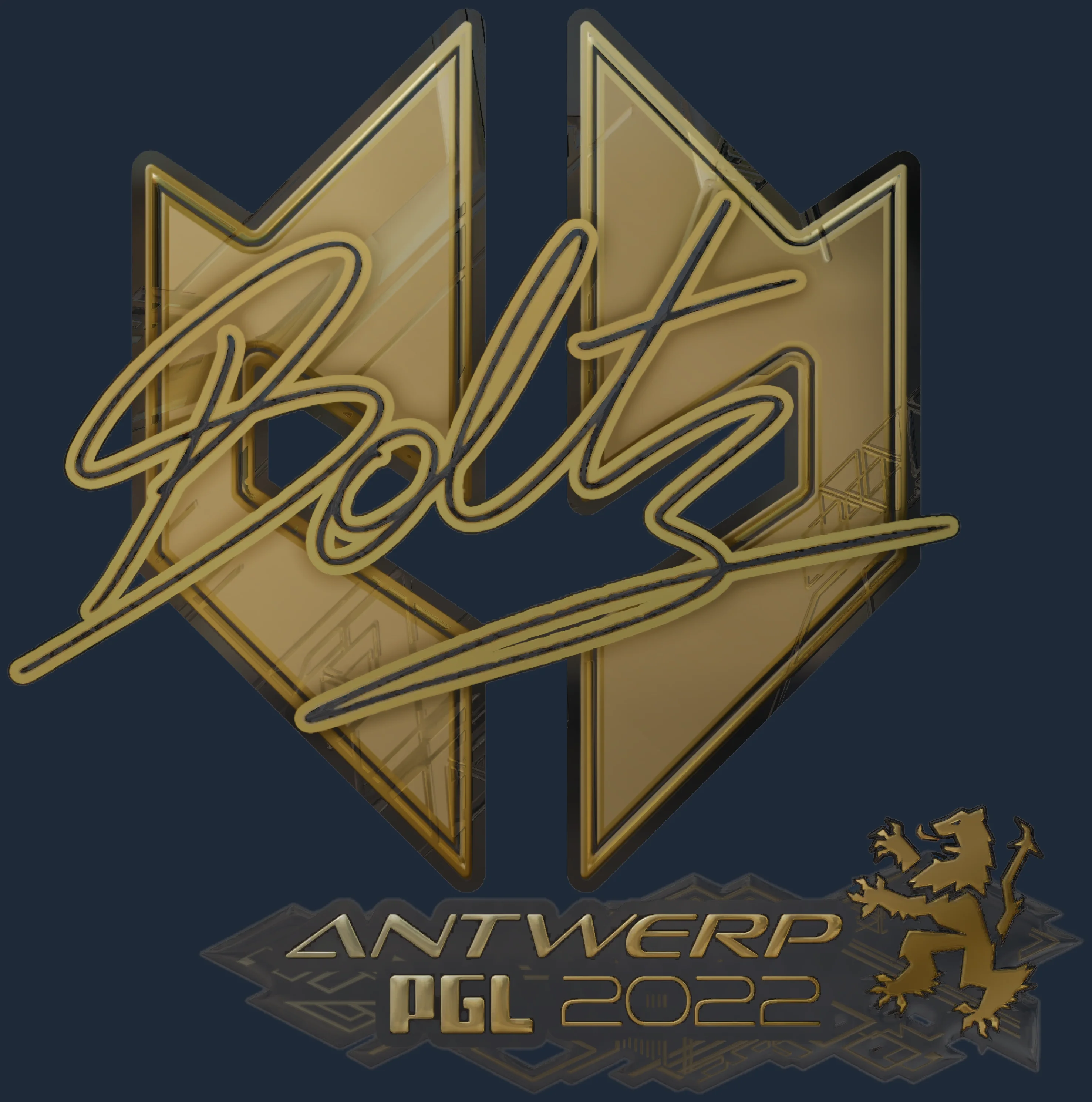Sticker | boltz (Gold) | Antwerp 2022 Image