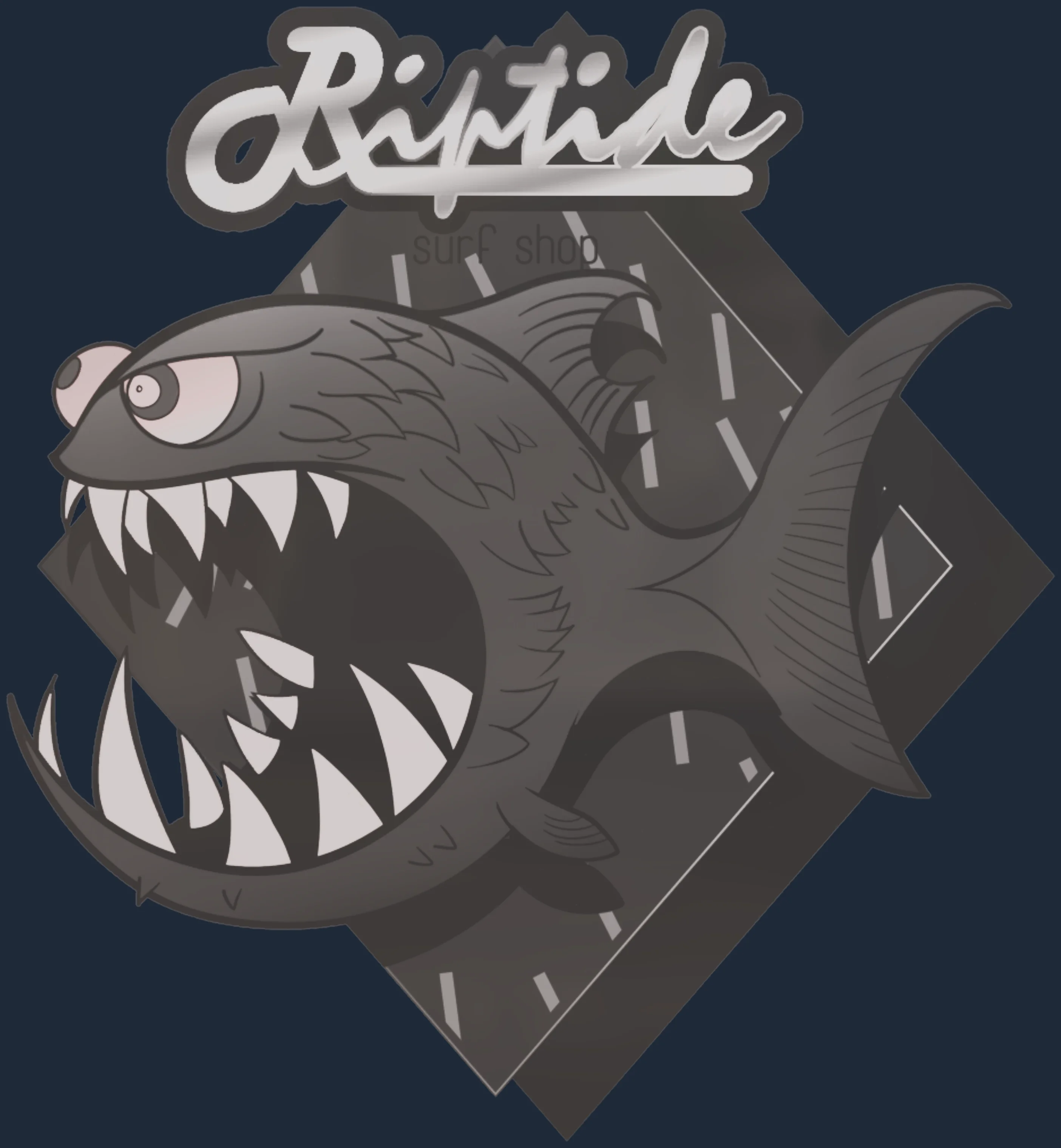 Sticker | Black Jaggyfish Image