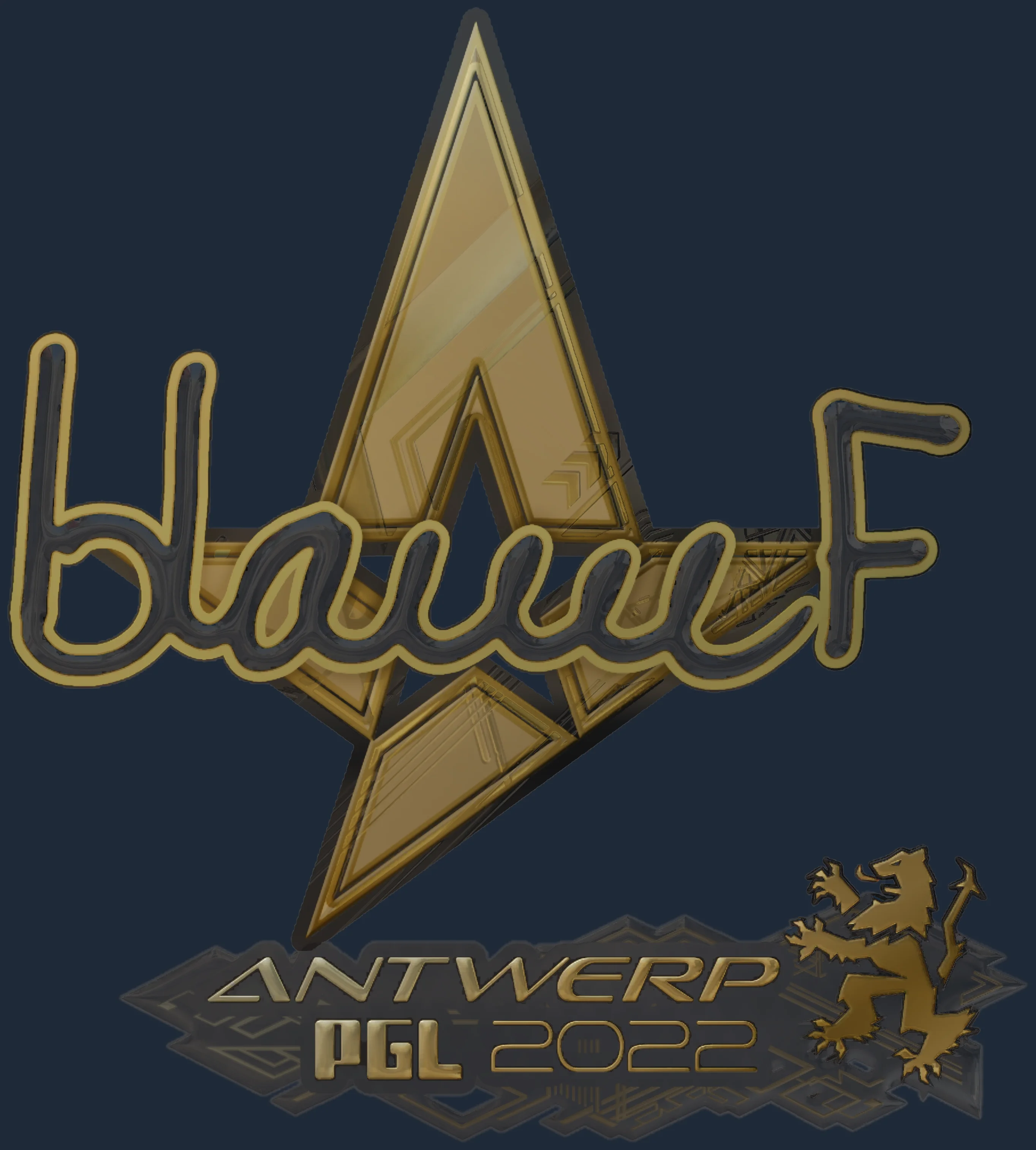 Sticker | blameF (Gold) | Antwerp 2022 Image