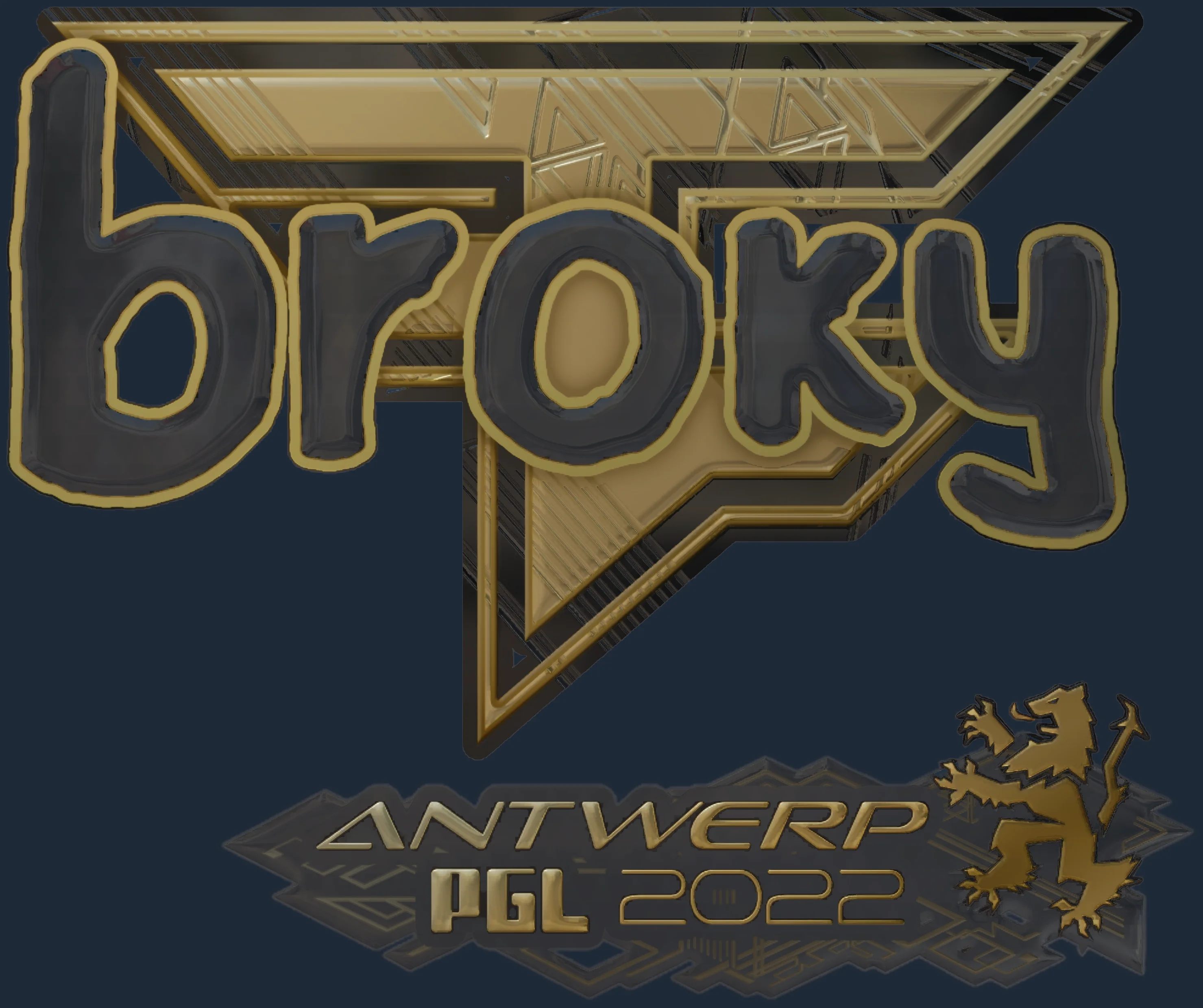Sticker | broky (Gold) | Antwerp 2022 Image