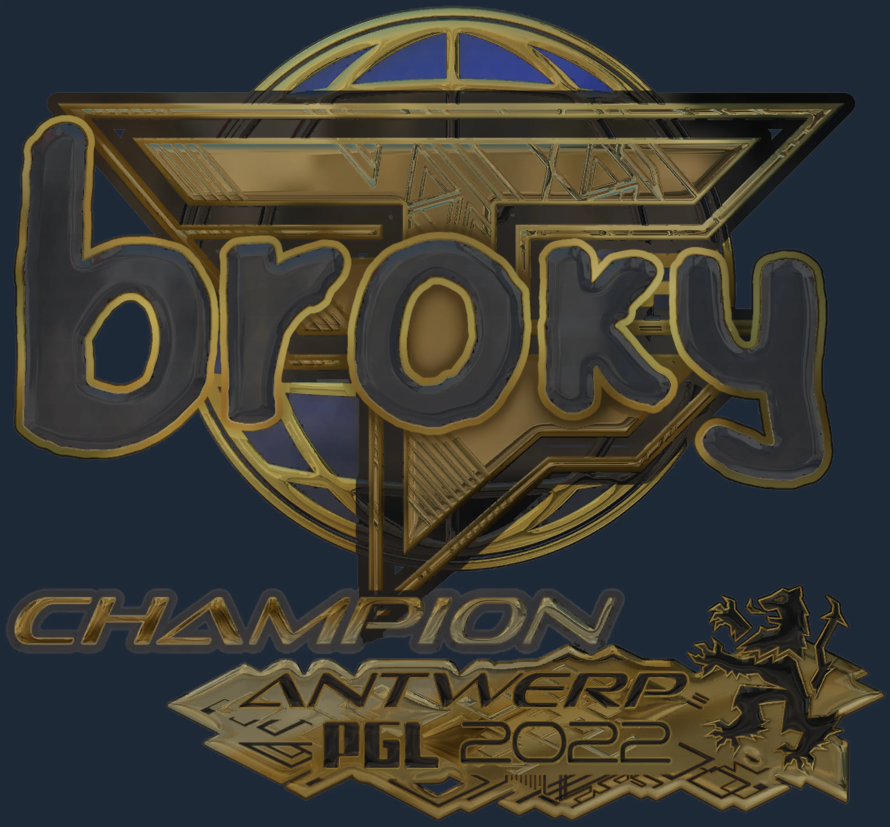 Sticker | broky (Gold, Champion) | Antwerp 2022 Image