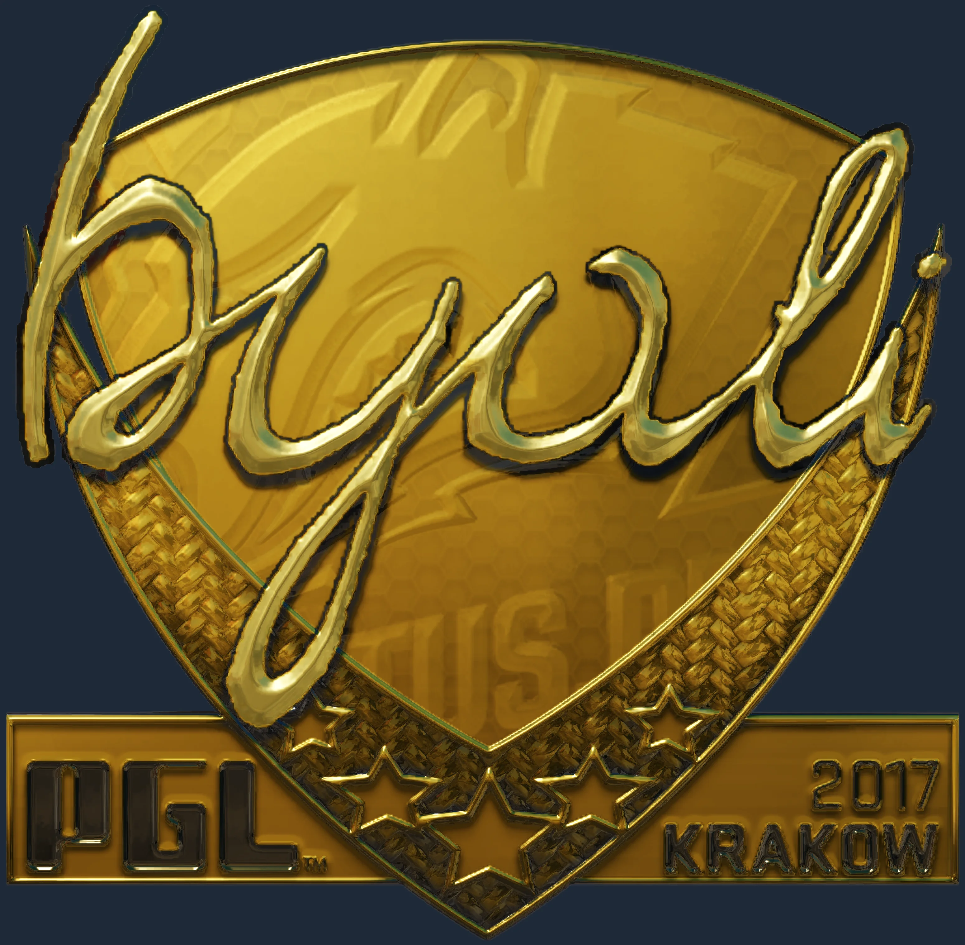 Sticker | byali (Gold) | Krakow 2017 Image