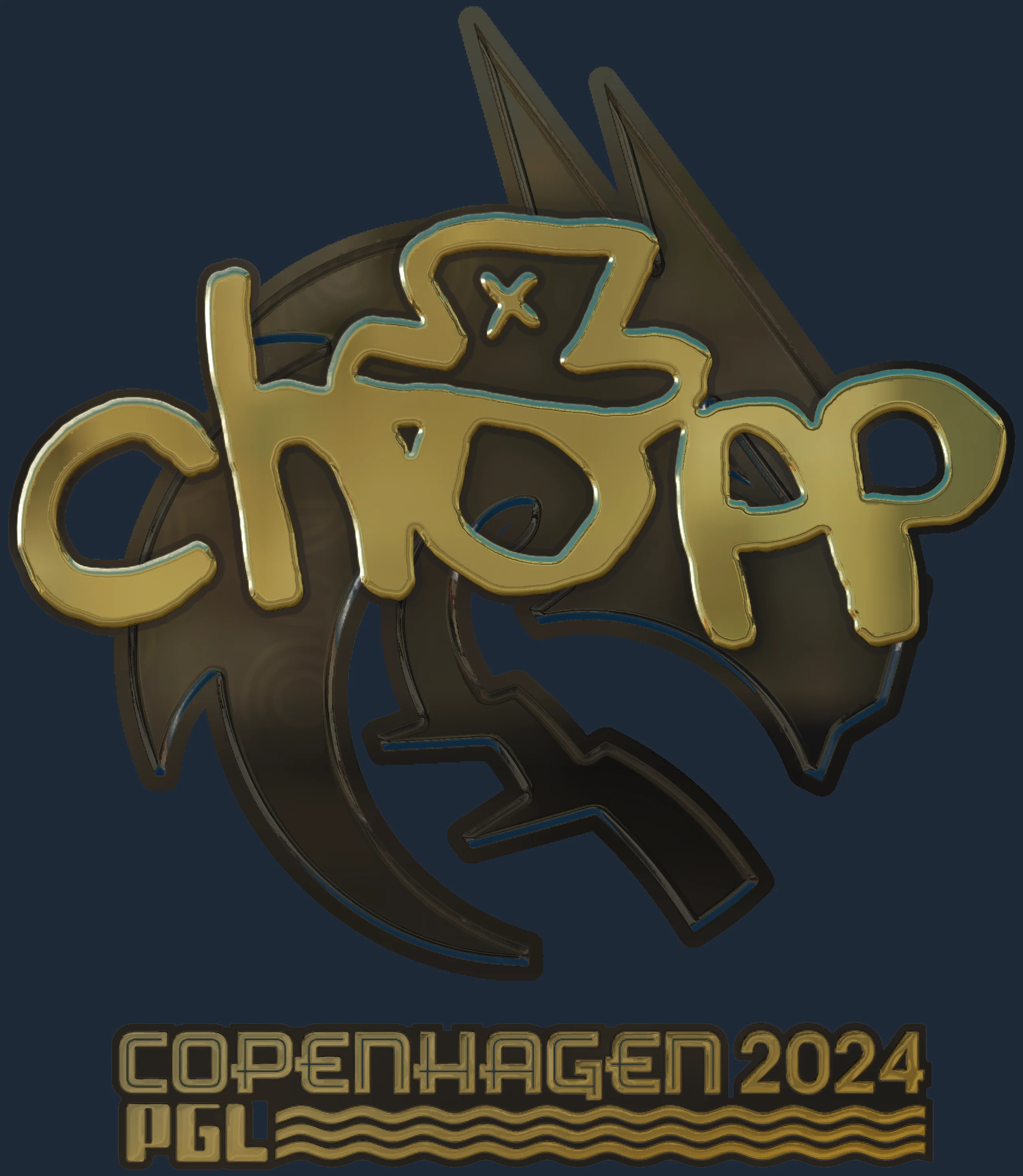 Sticker | chopper (Gold) | Copenhagen 2024 Image