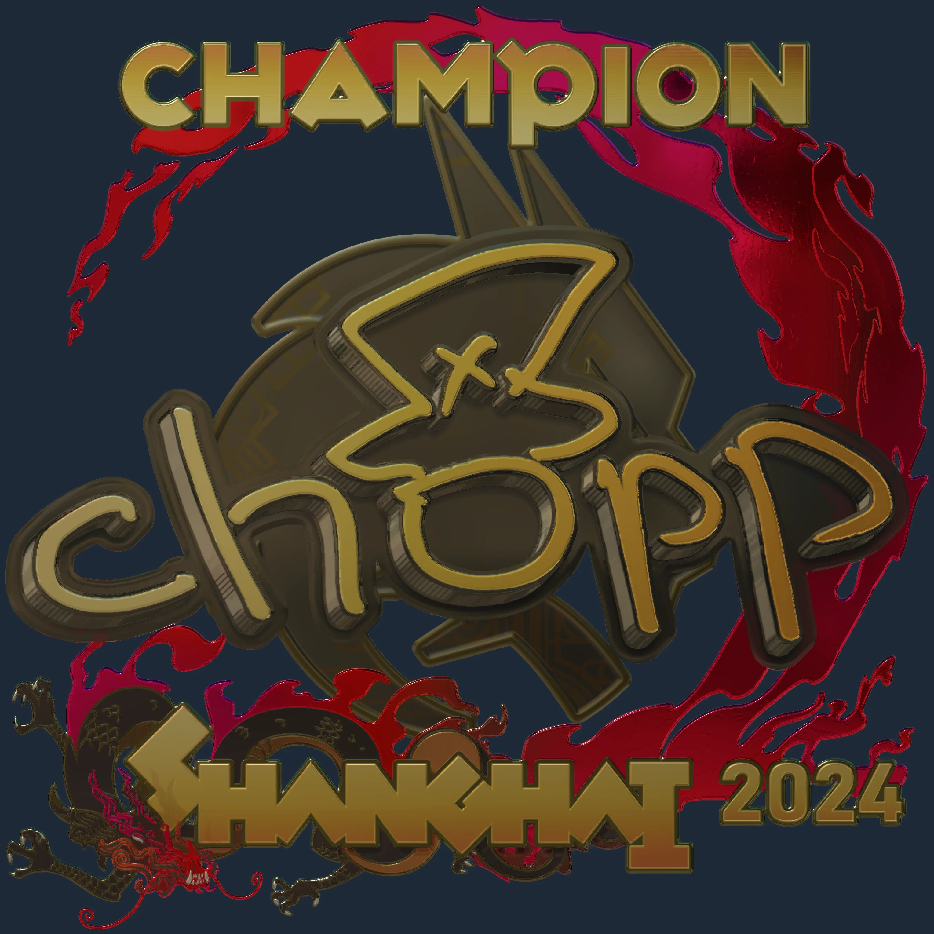Sticker | chopper (Gold, Champion) | Shanghai 2024 Image