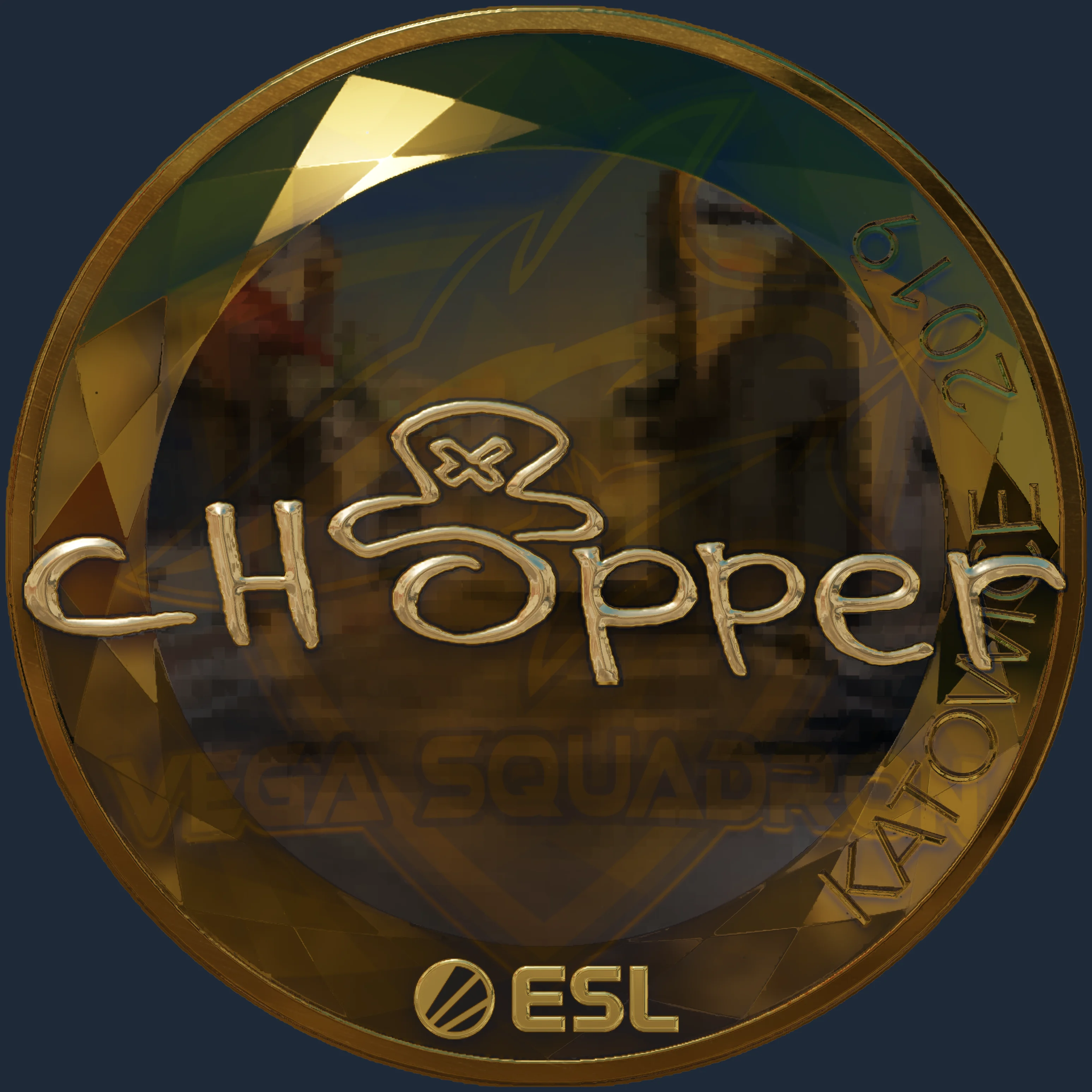 Sticker | chopper (Gold) | Katowice 2019 Image