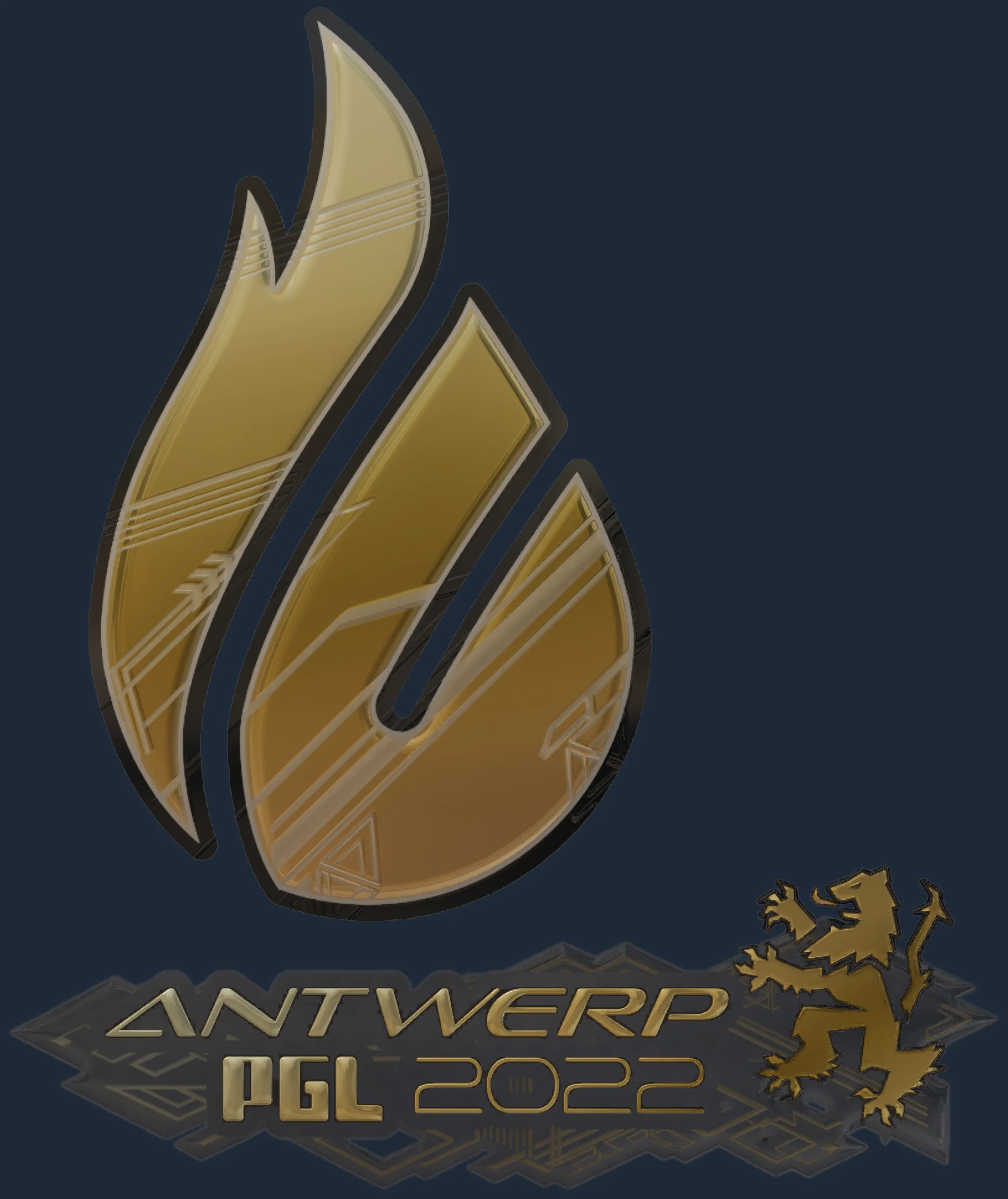 Sticker | Copenhagen Flames (Gold) | Antwerp 2022 Image
