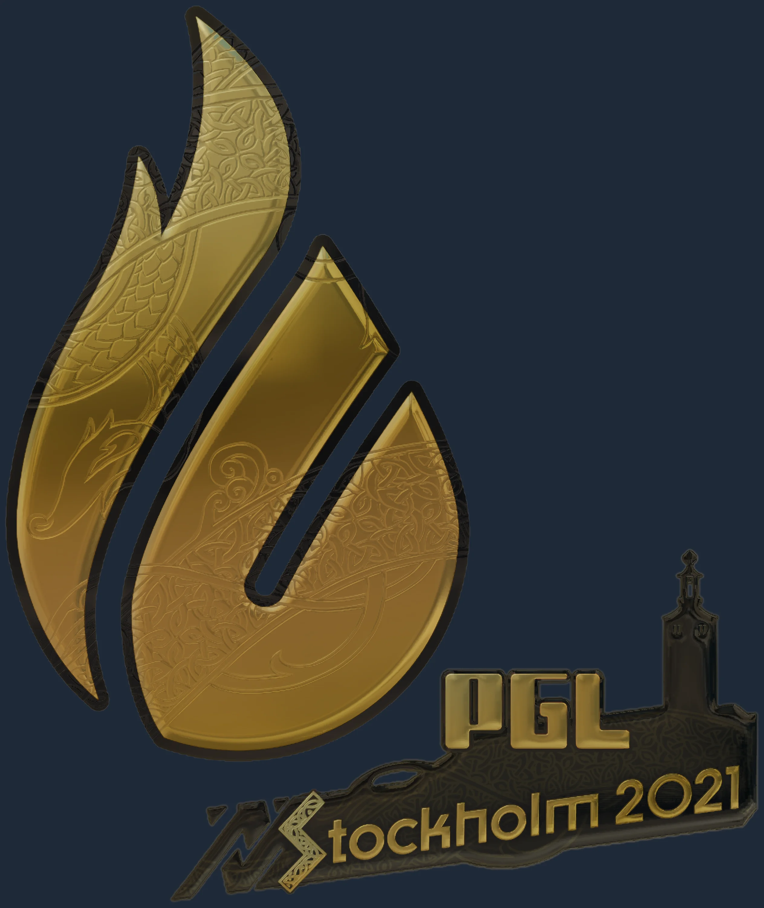 Sticker | Copenhagen Flames (Gold) | Stockholm 2021 Image