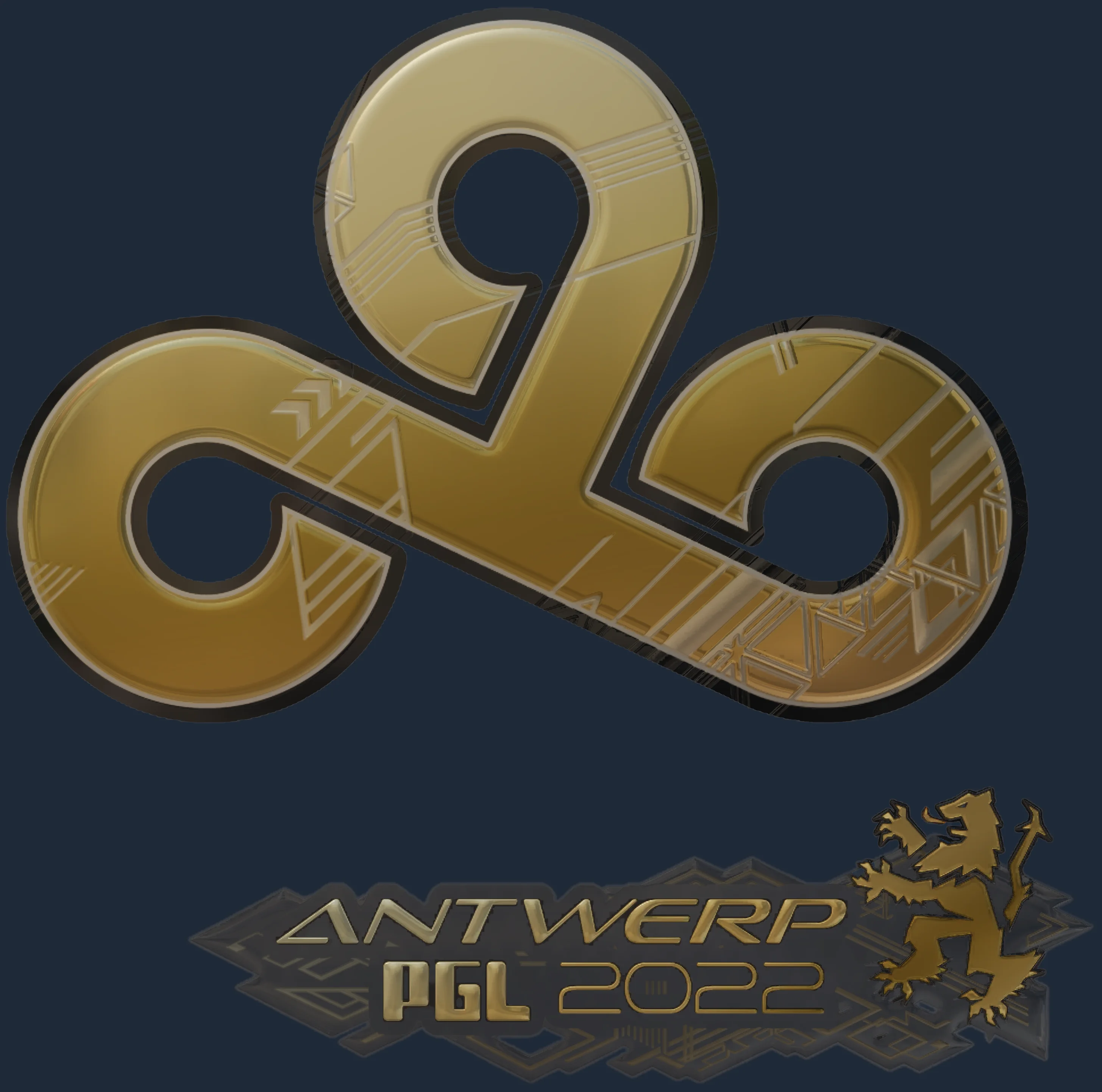Sticker | Cloud9 (Gold) | Antwerp 2022 Image