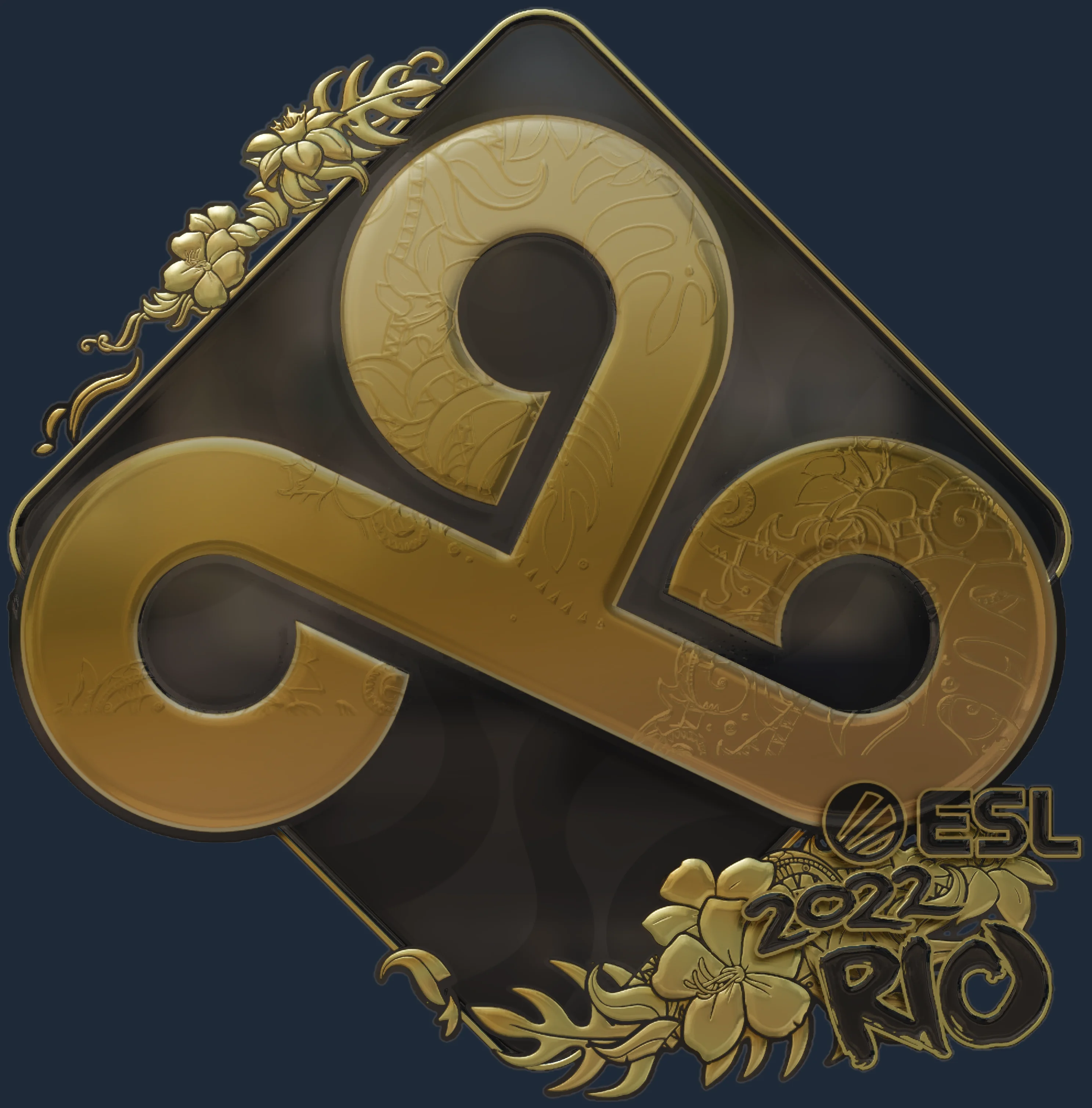 Sticker | Cloud9 (Gold) | Rio 2022 Image