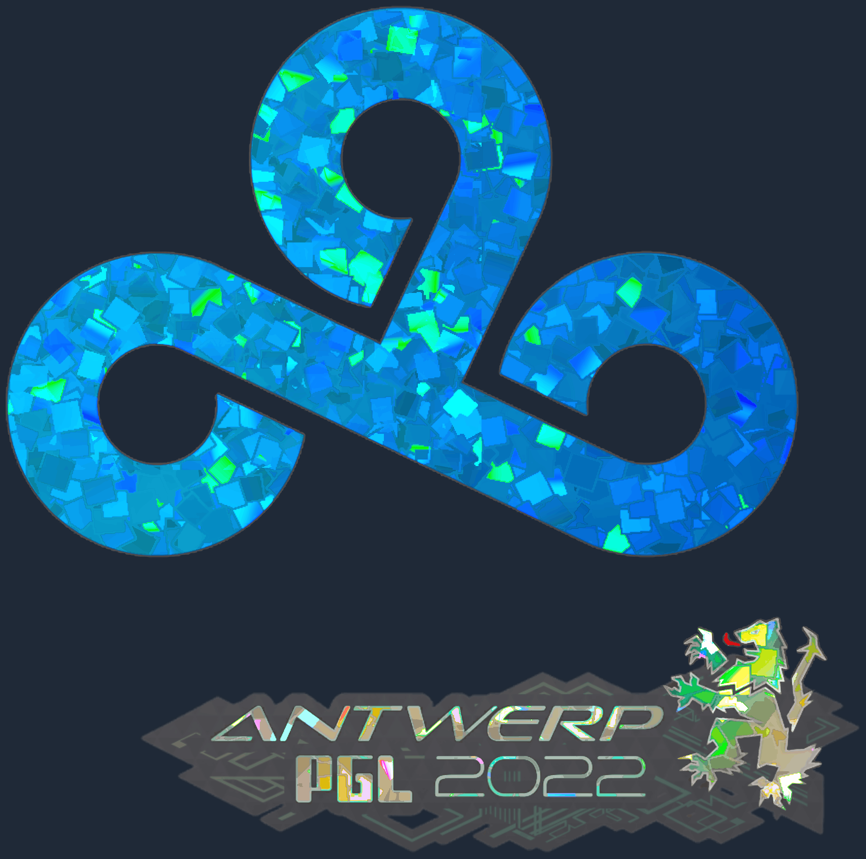 Sticker | Cloud9 (Glitter) | Antwerp 2022 Screenshot
