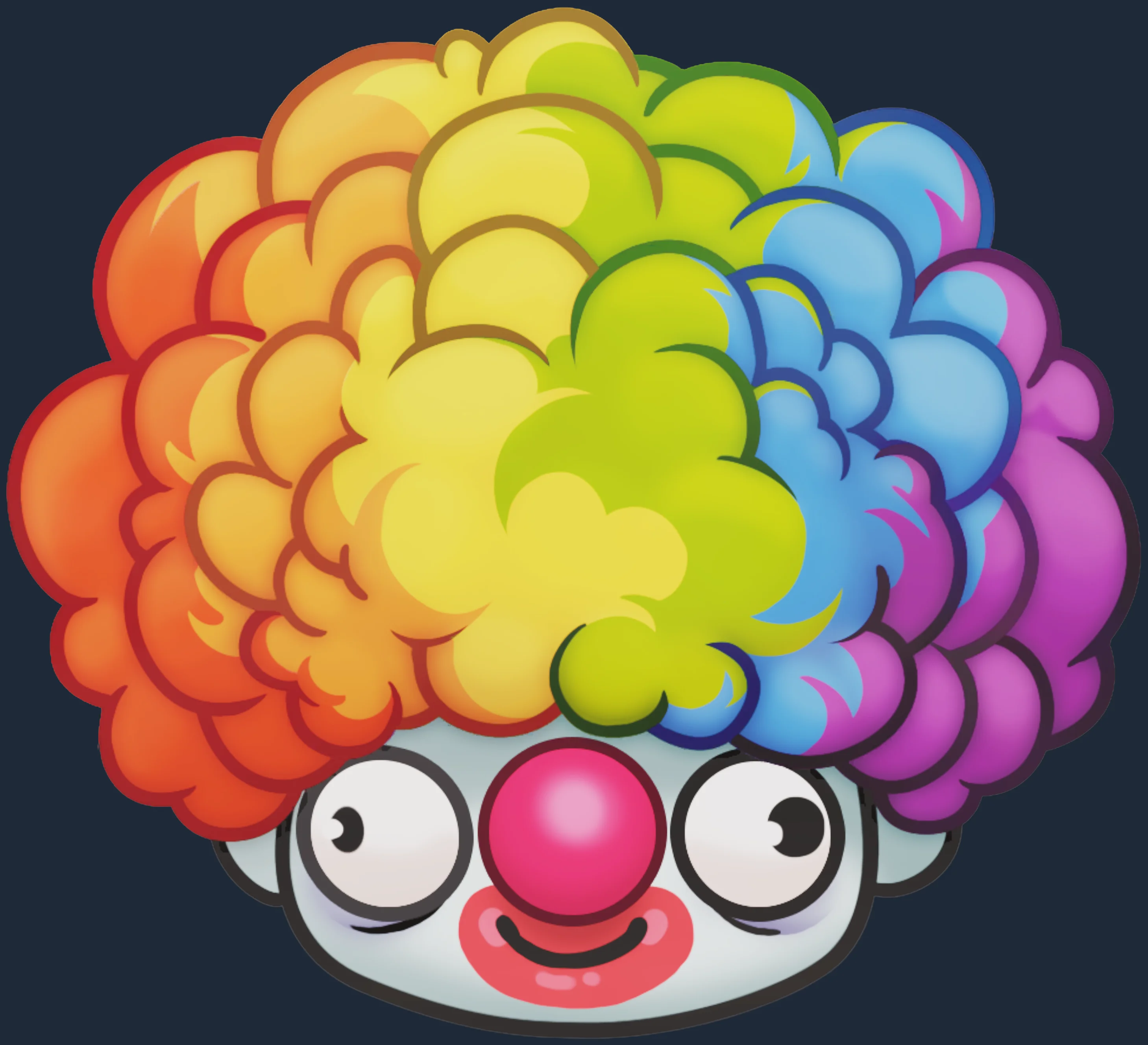 Sticker | Clown Wig Image