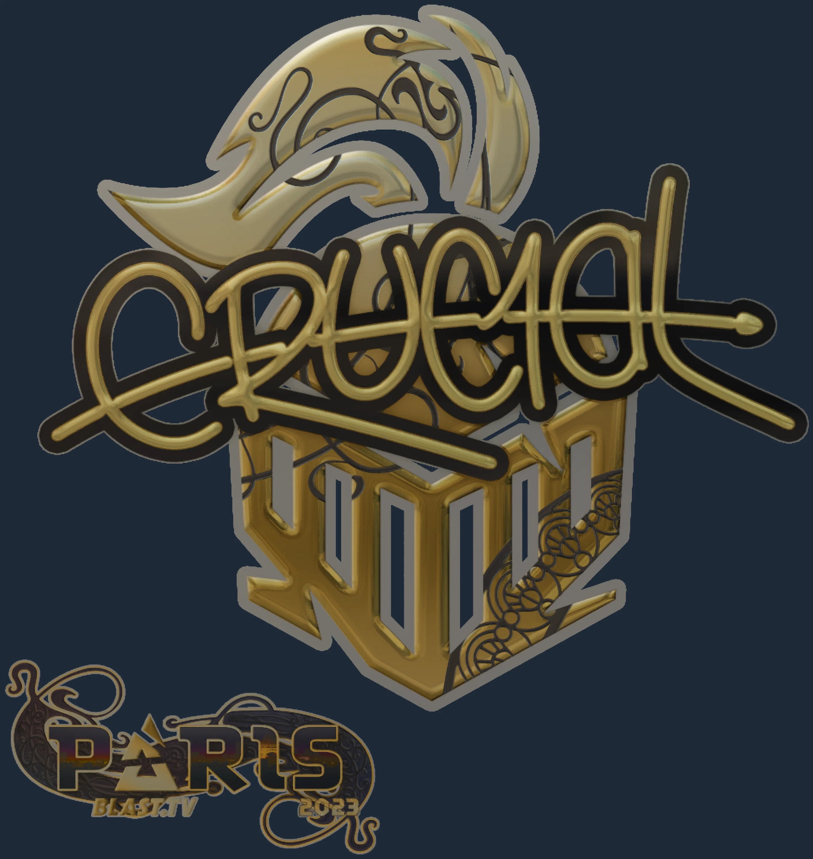 Sticker | CRUC1AL (Gold) | Paris 2023 Image