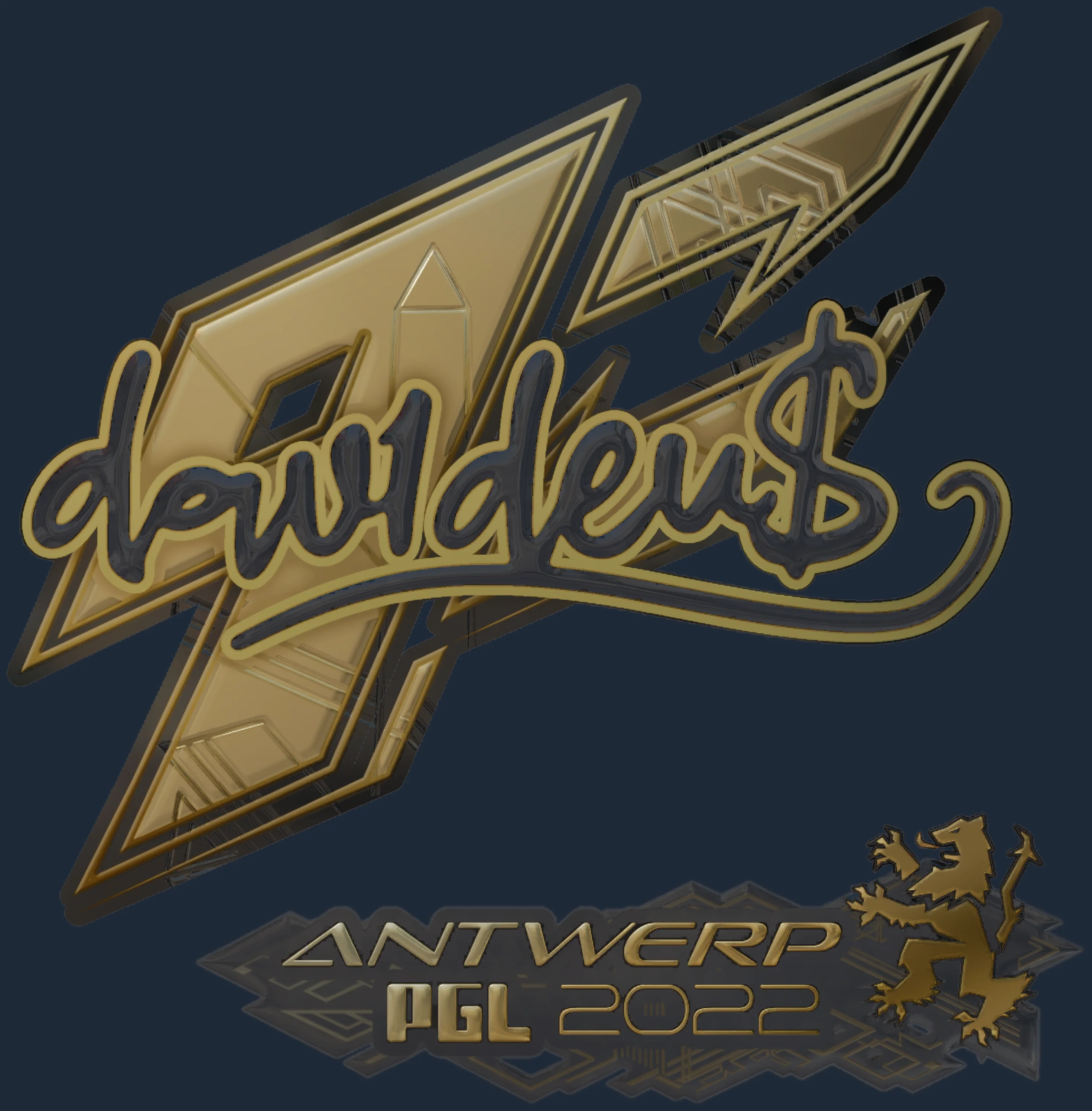 Sticker | dav1d (Gold) | Antwerp 2022 Image