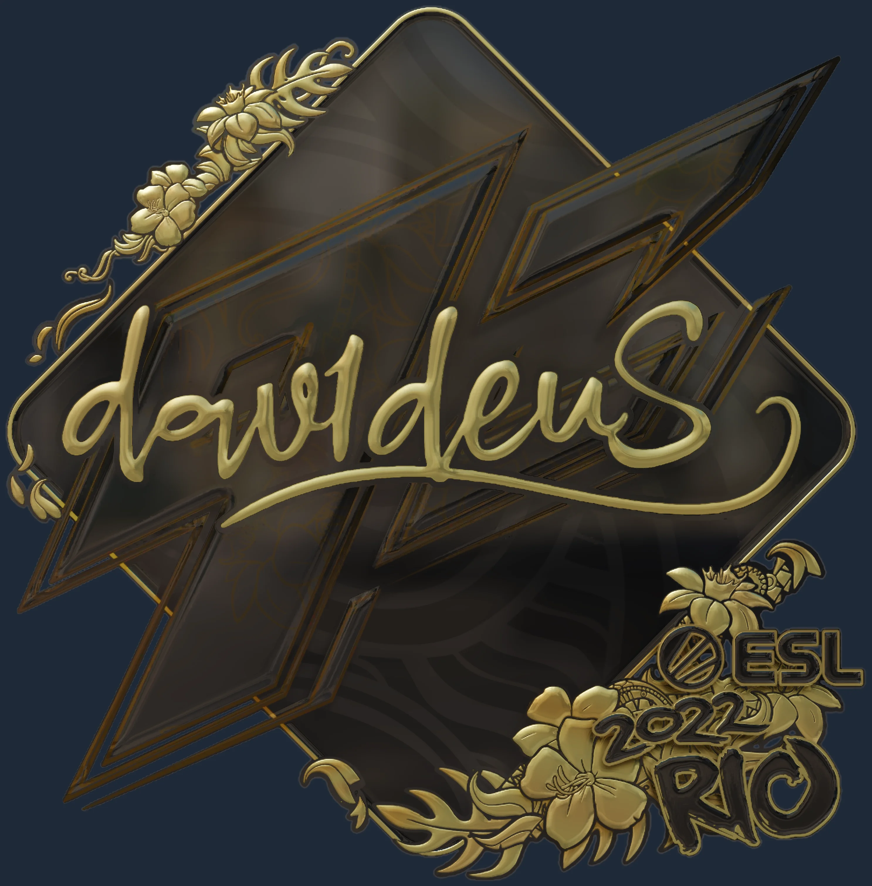 Sticker | dav1deuS (Gold) | Rio 2022 Image
