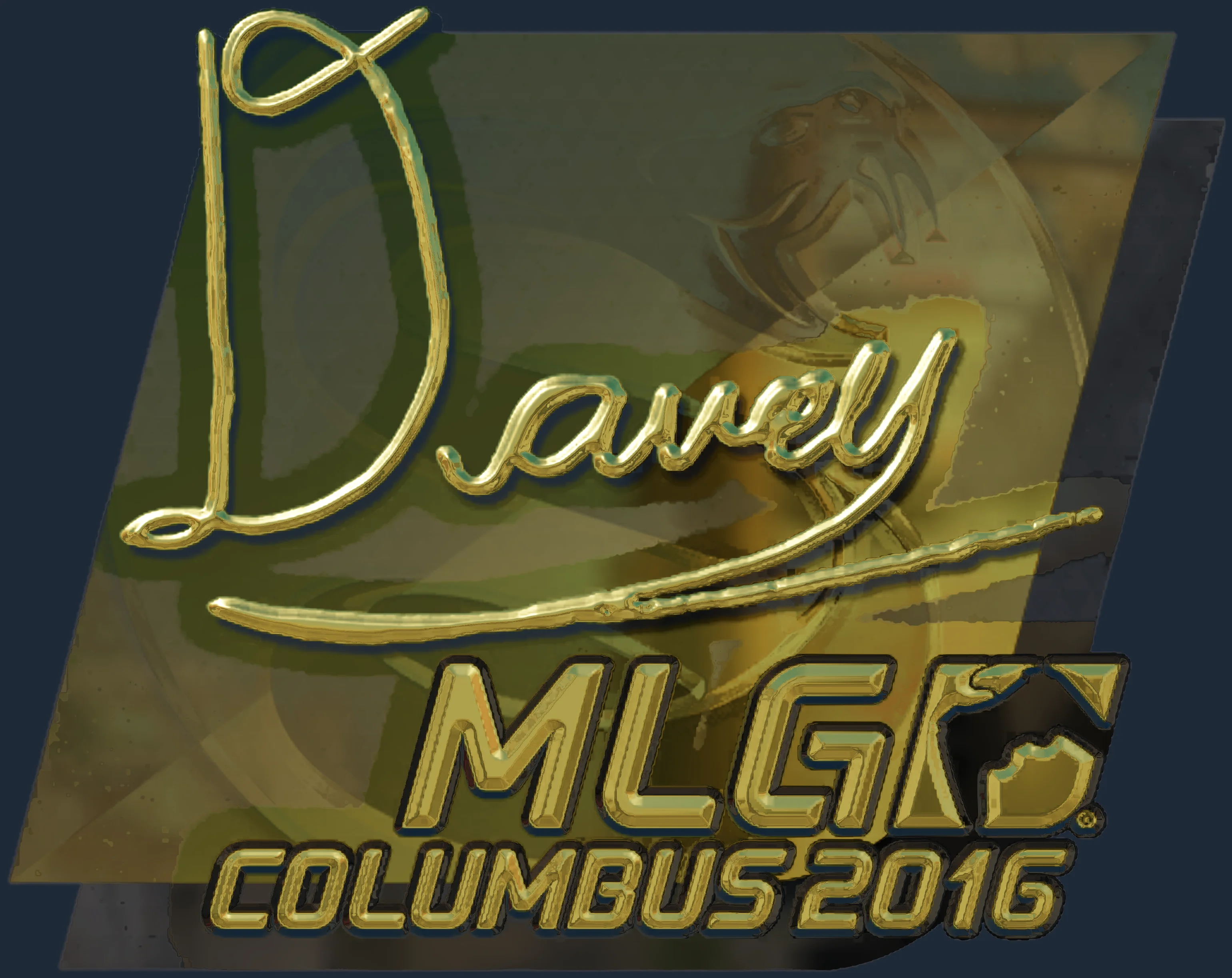 Sticker | DAVEY (Gold) | MLG Columbus 2016 Image