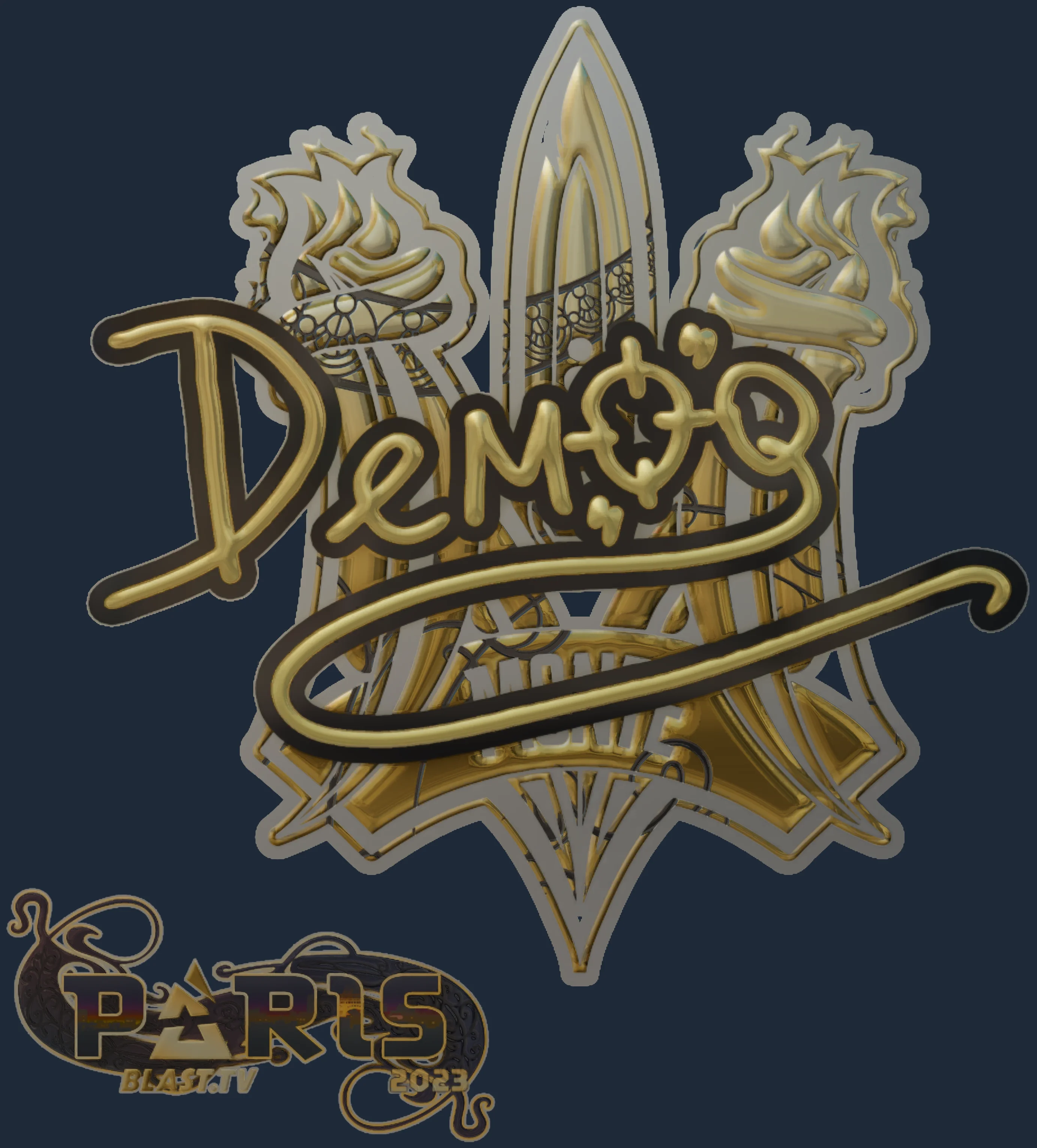 Sticker | DemQQ (Gold) | Paris 2023 Image