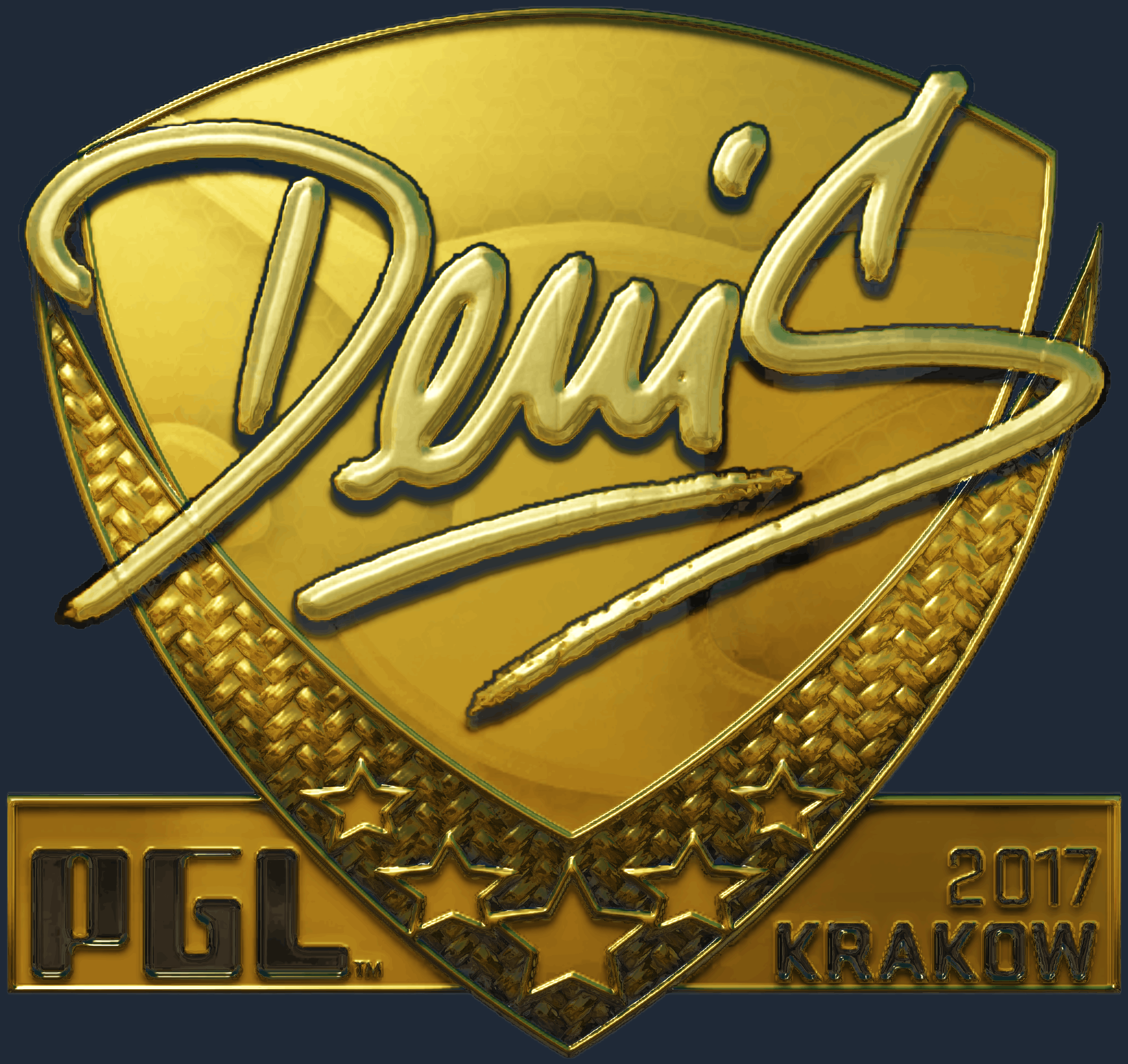 Sticker | denis (Gold) | Krakow 2017 Image