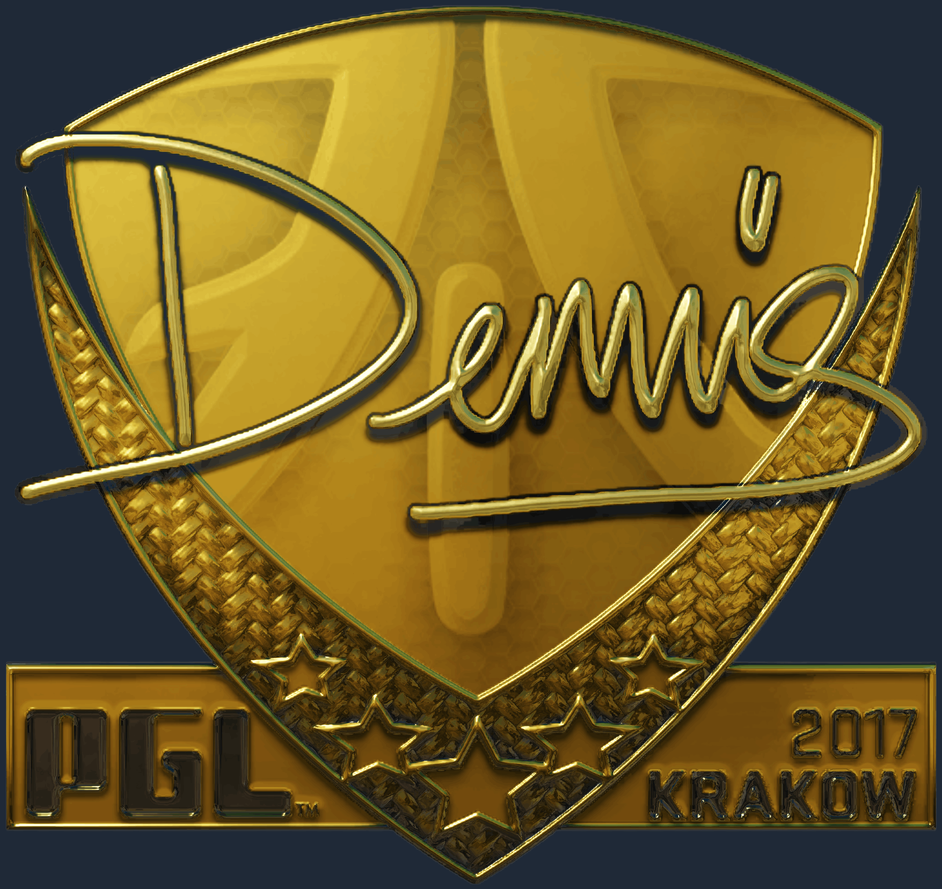 Sticker | dennis (Gold) | Krakow 2017 Screenshot