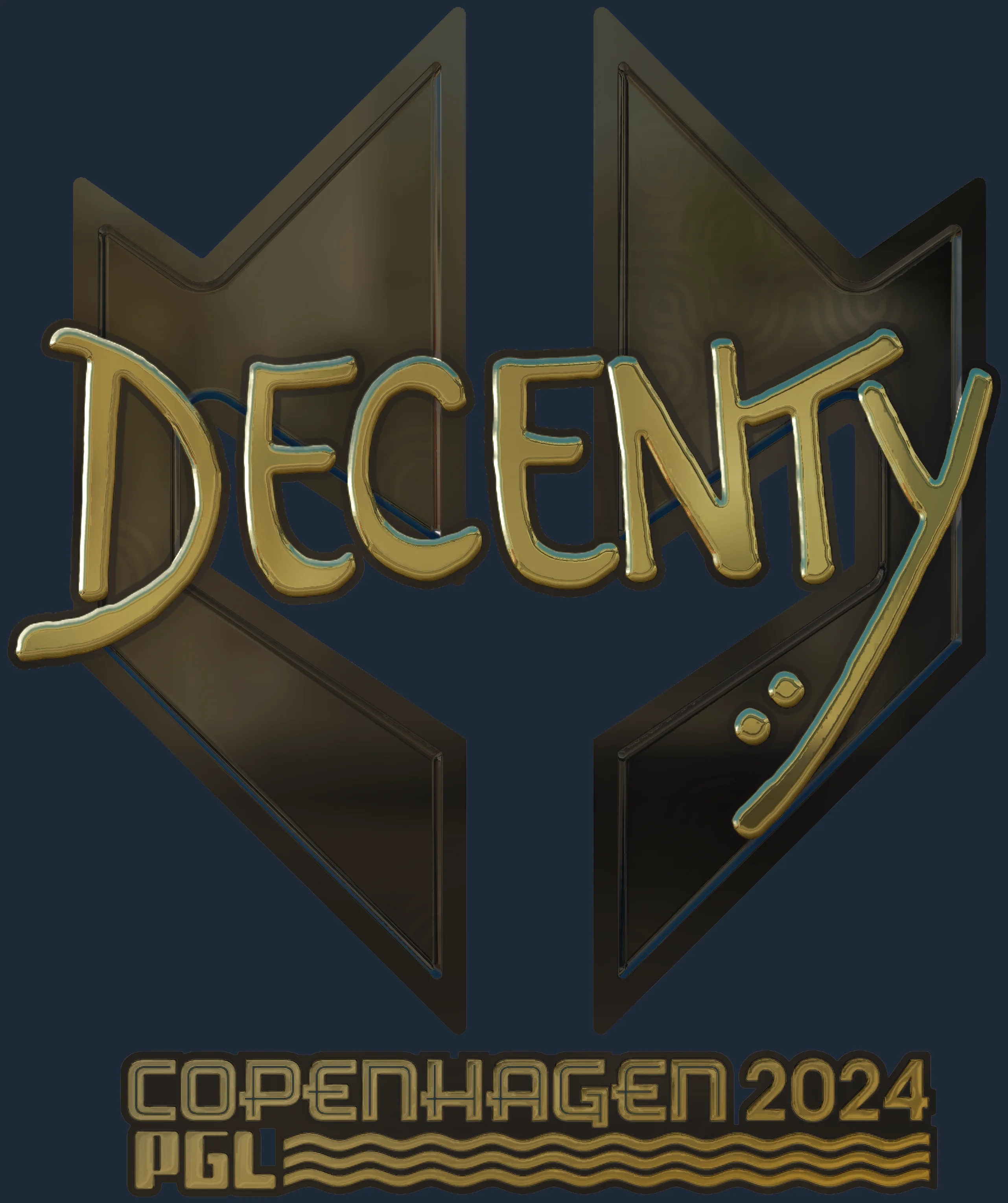 Sticker | decenty (Gold) | Copenhagen 2024 Image