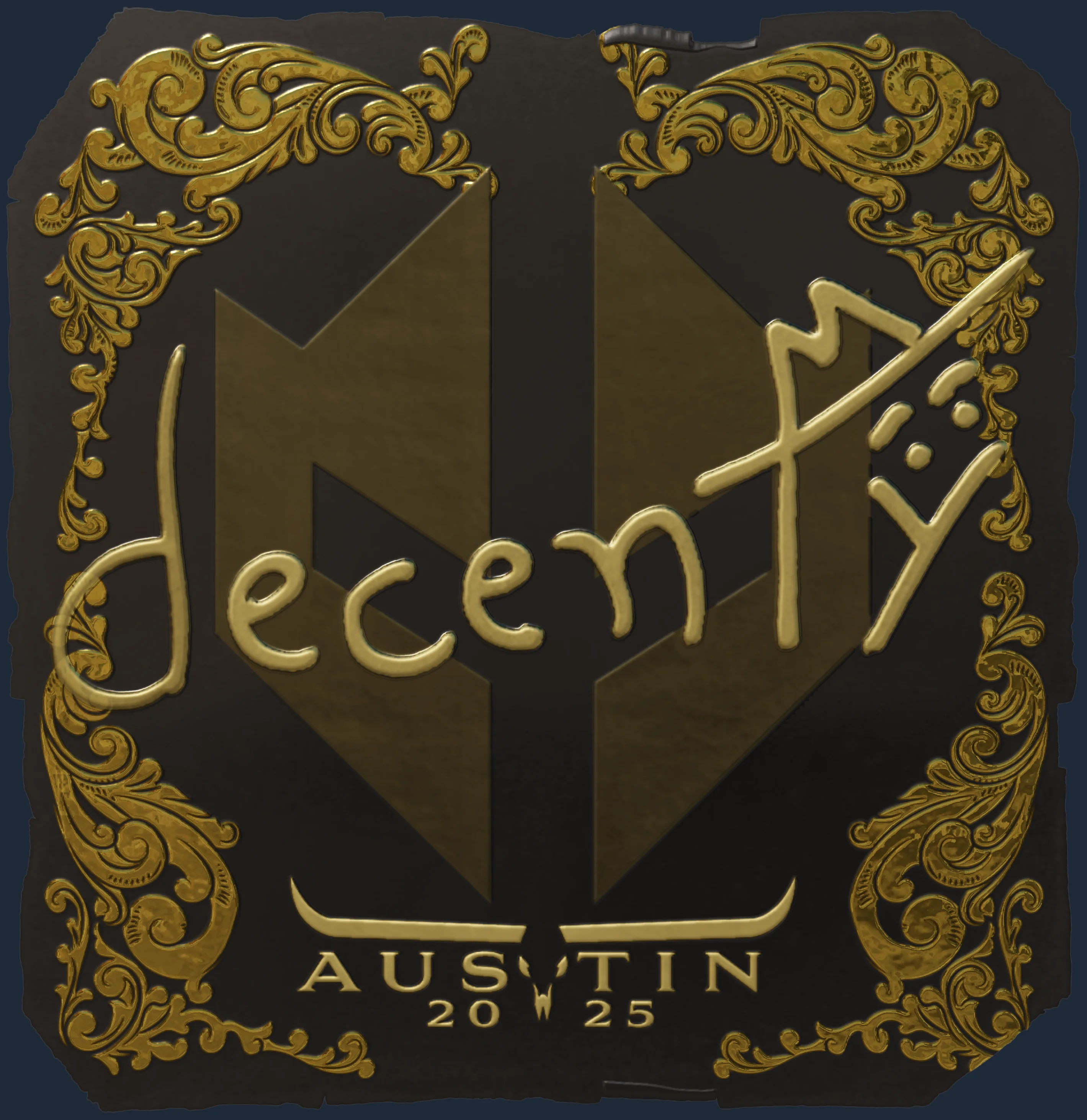 Sticker | decenty (Gold) | Austin 2025 Image