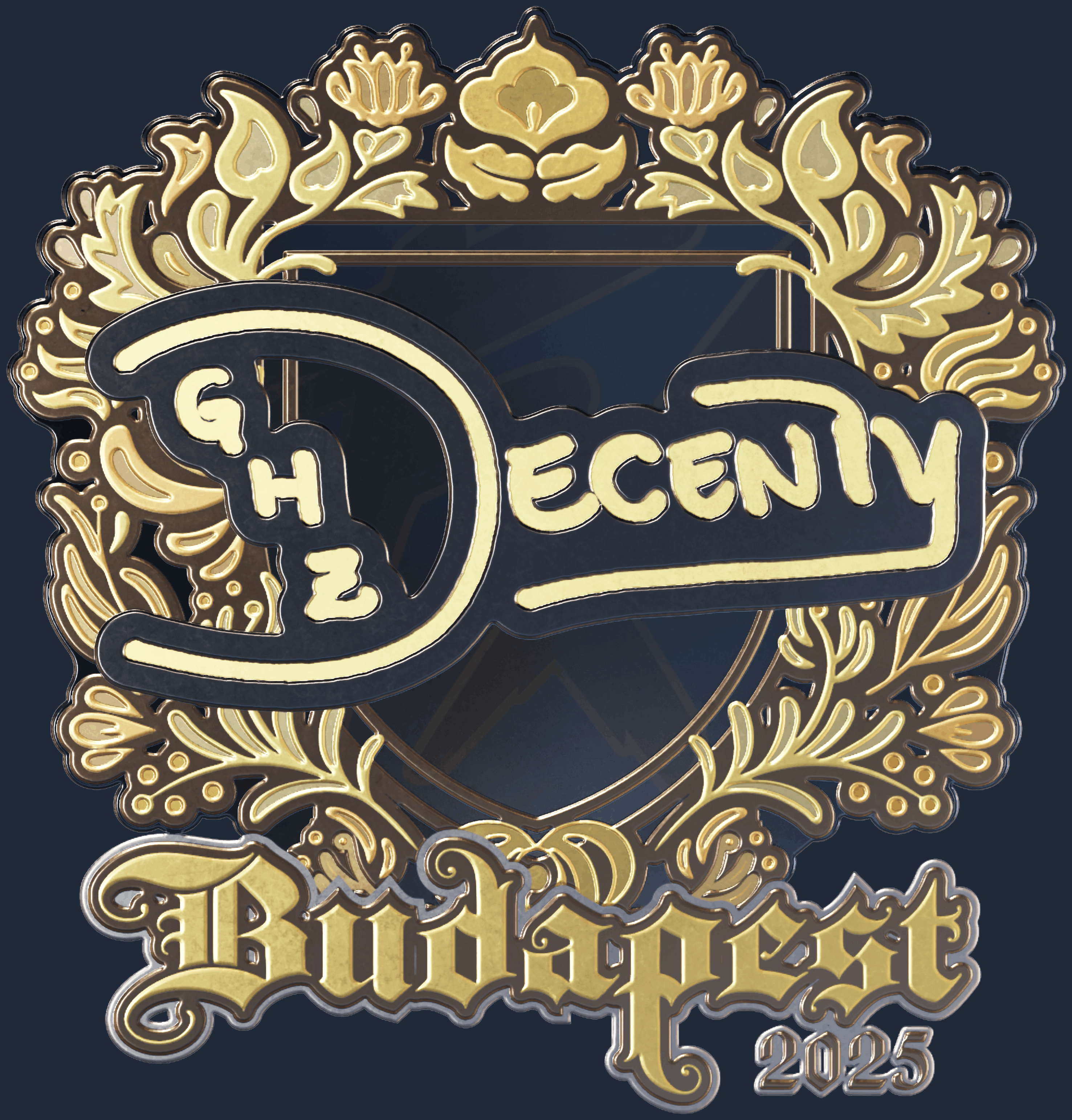 Sticker | decenty (Gold) | Budapest 2025 Image