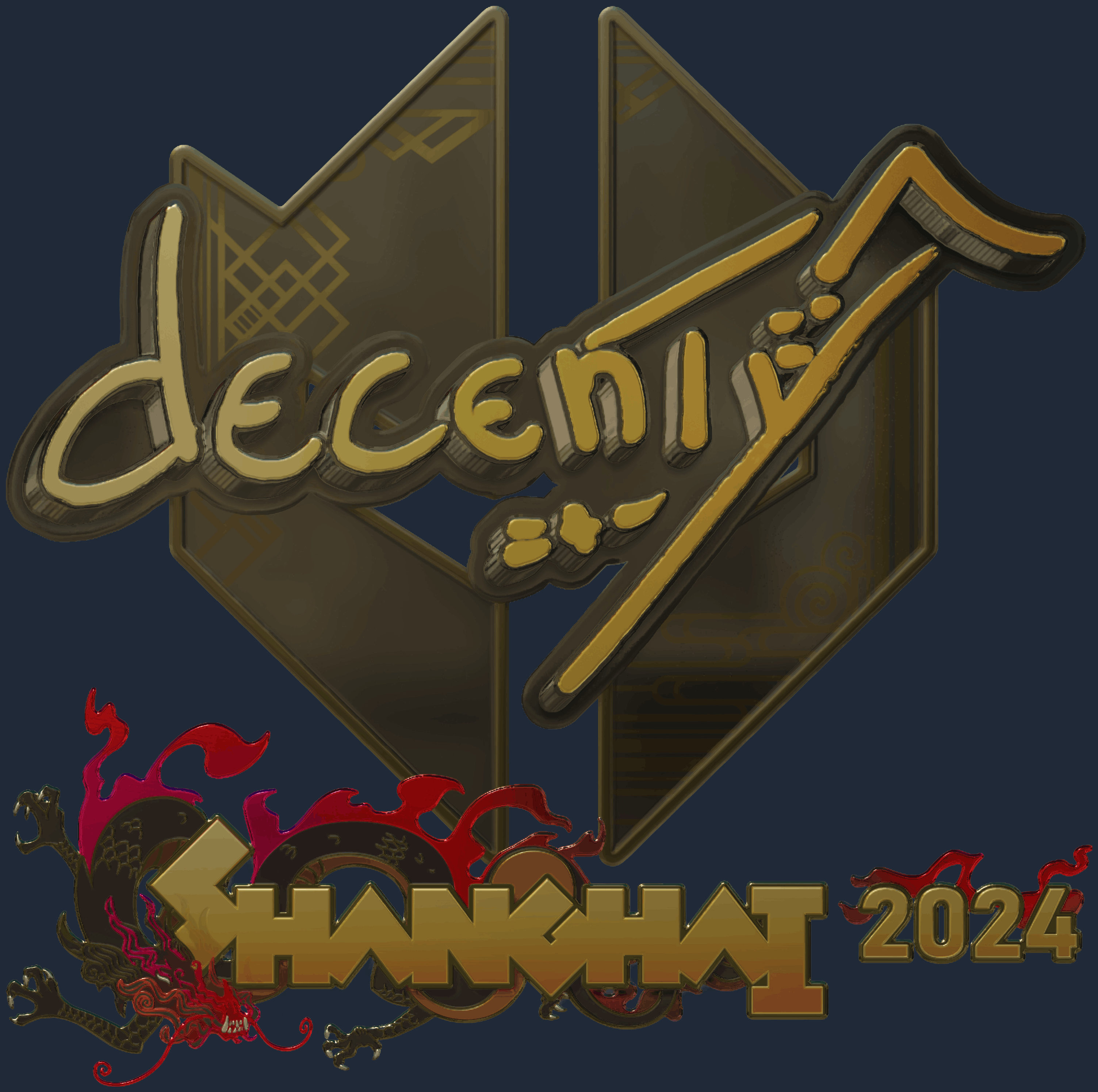 Sticker | decenty (Gold) | Shanghai 2024 Image