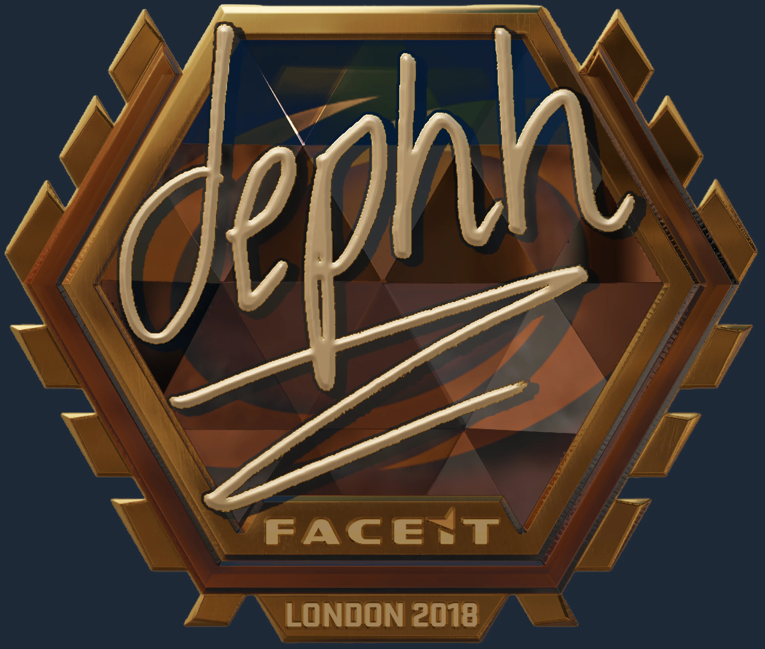Sticker | dephh (Gold) | London 2018 Image