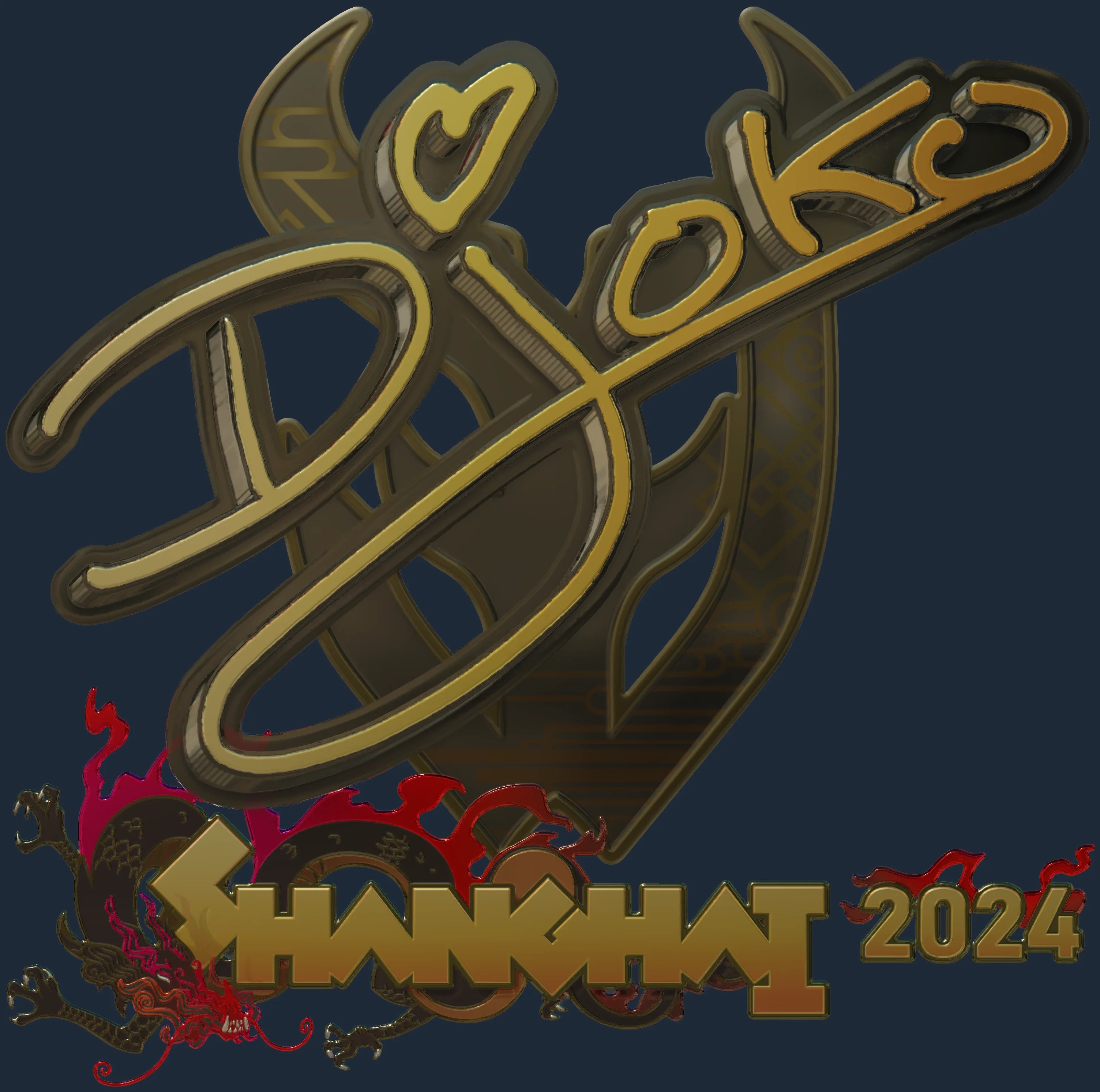 Sticker | Djoko (Gold) | Shanghai 2024 Image