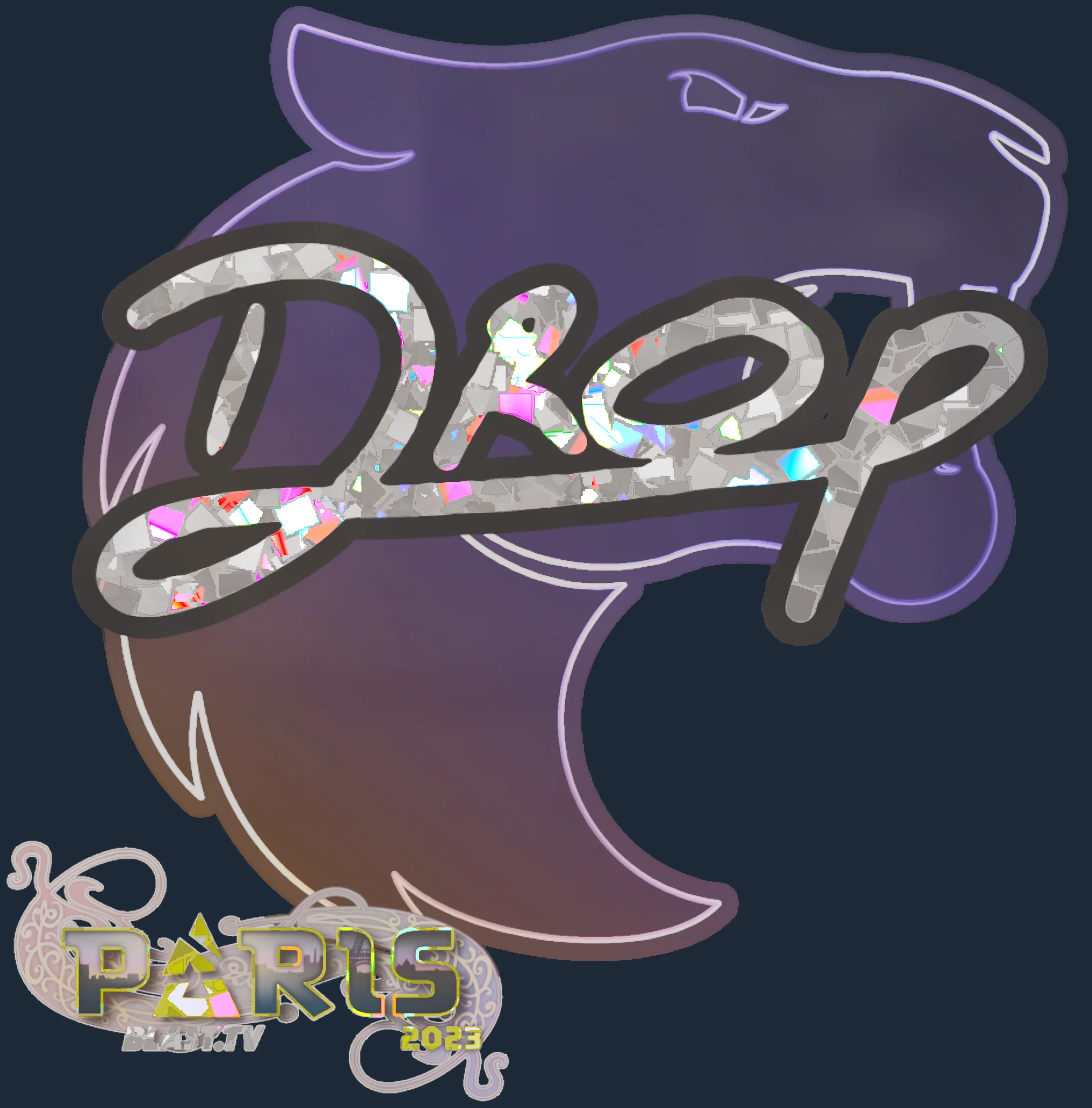 Sticker | drop (Glitter) | Paris 2023 Image