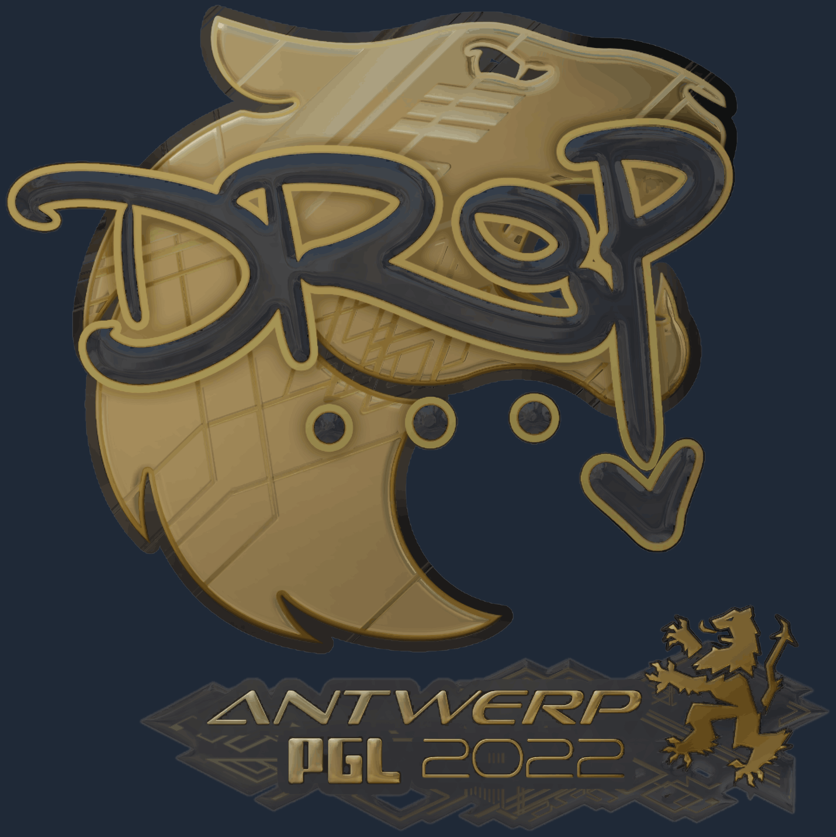 Sticker | drop (Gold) | Antwerp 2022 Screenshot