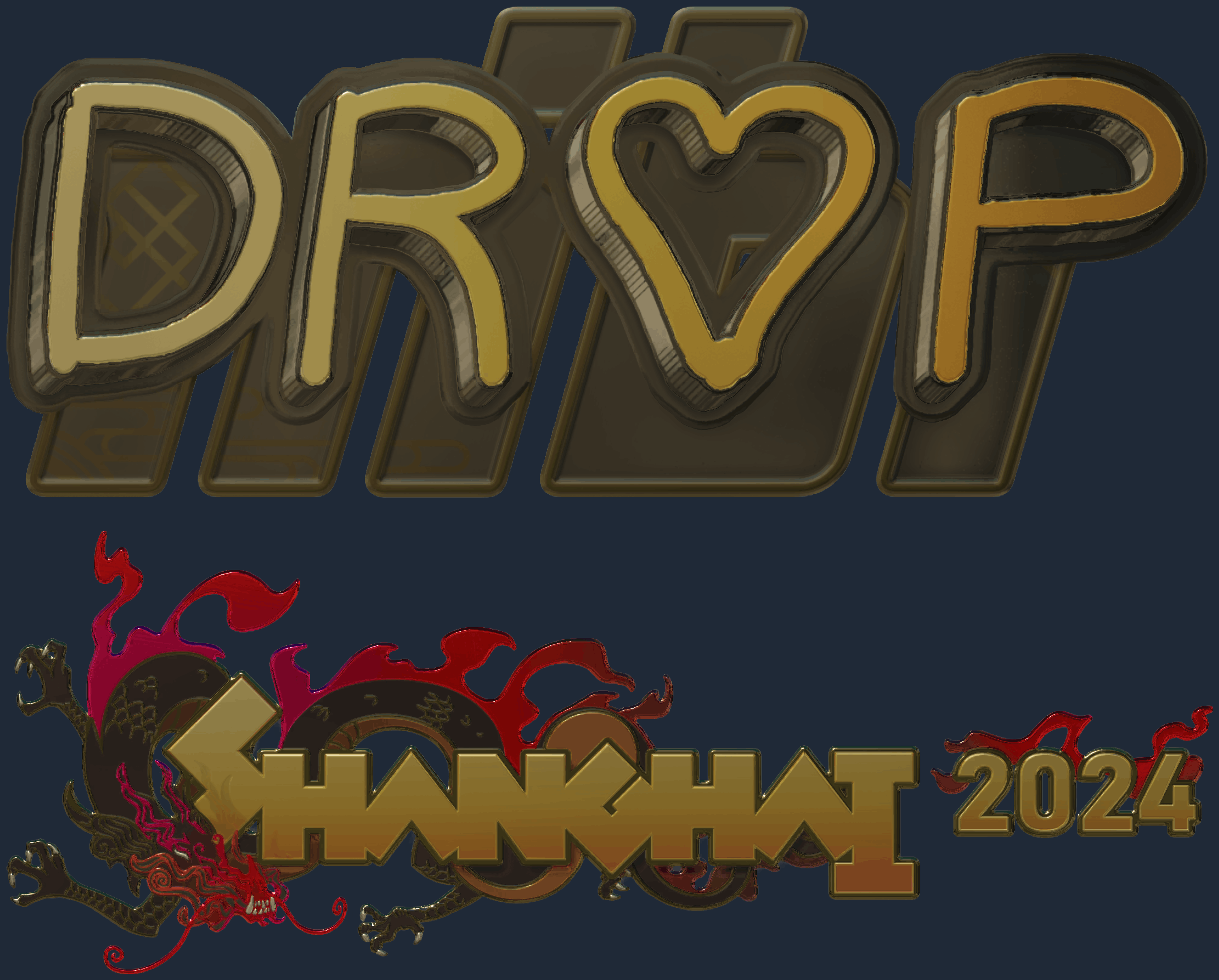 Sticker | drop (Gold) | Shanghai 2024 Image